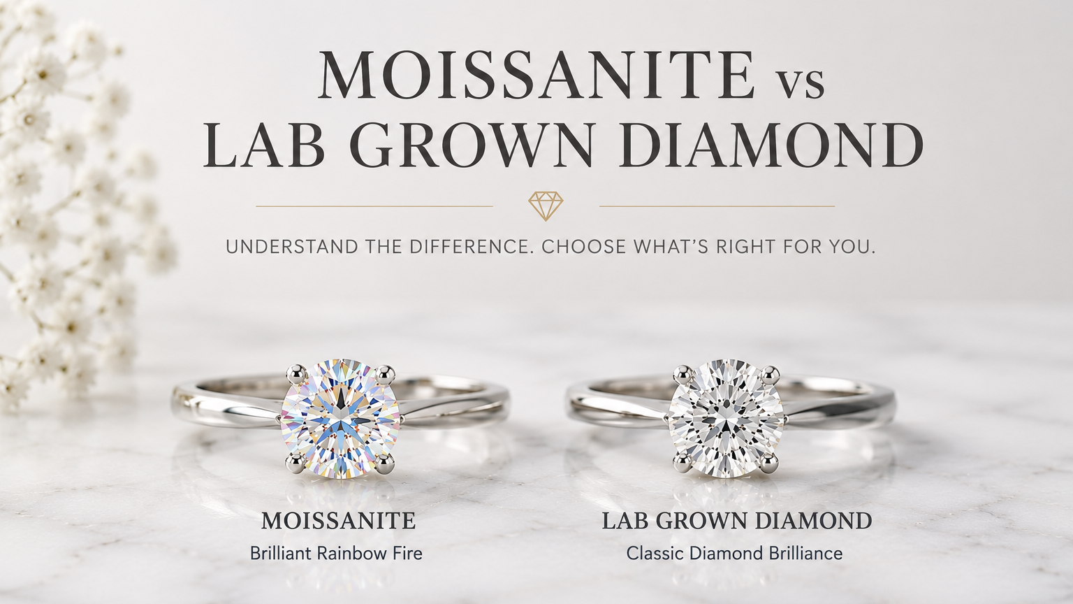 Moissanite vs Lab Grown Diamonds: What's the Difference? (2026 Guide)