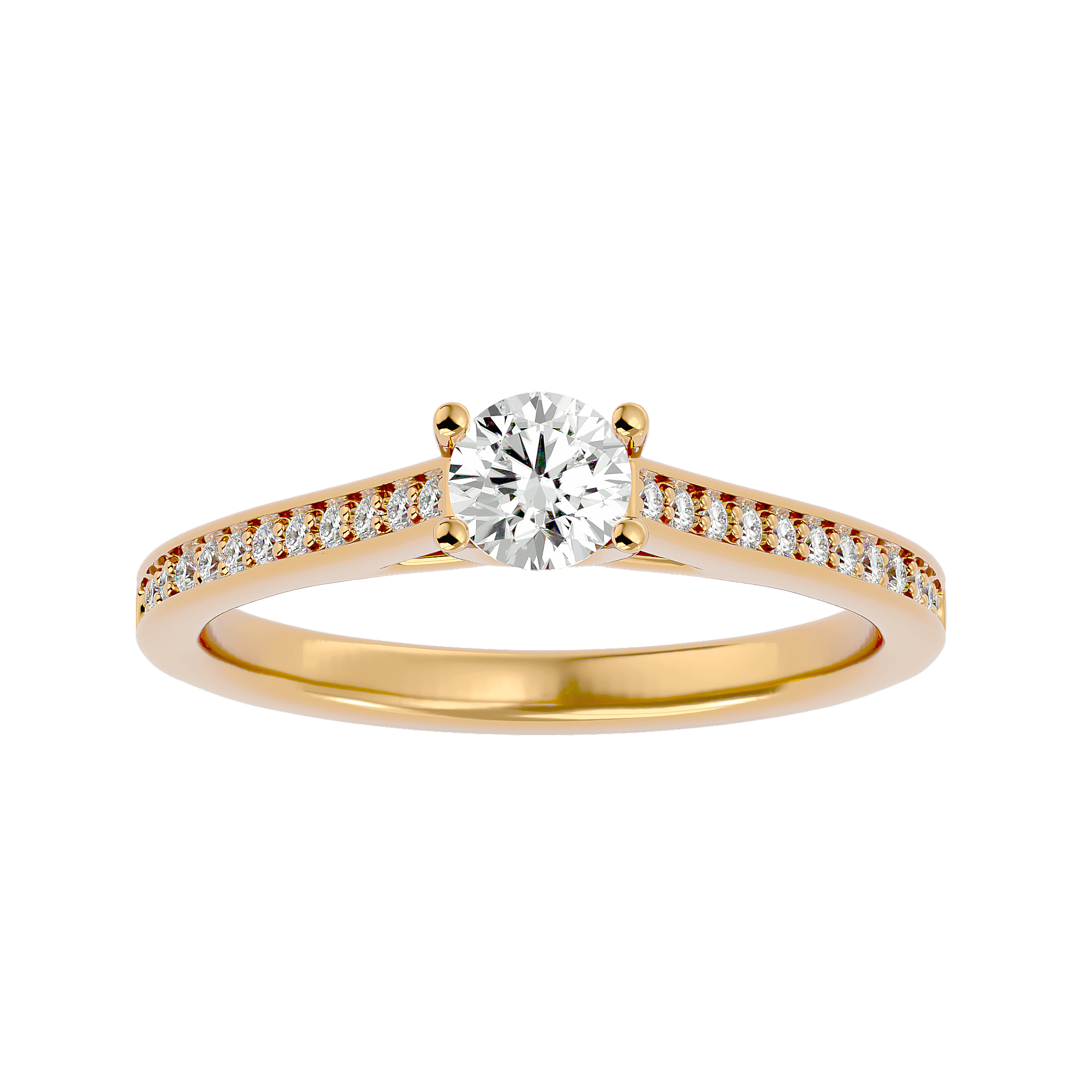 Bee Diamond Solitaire Ring