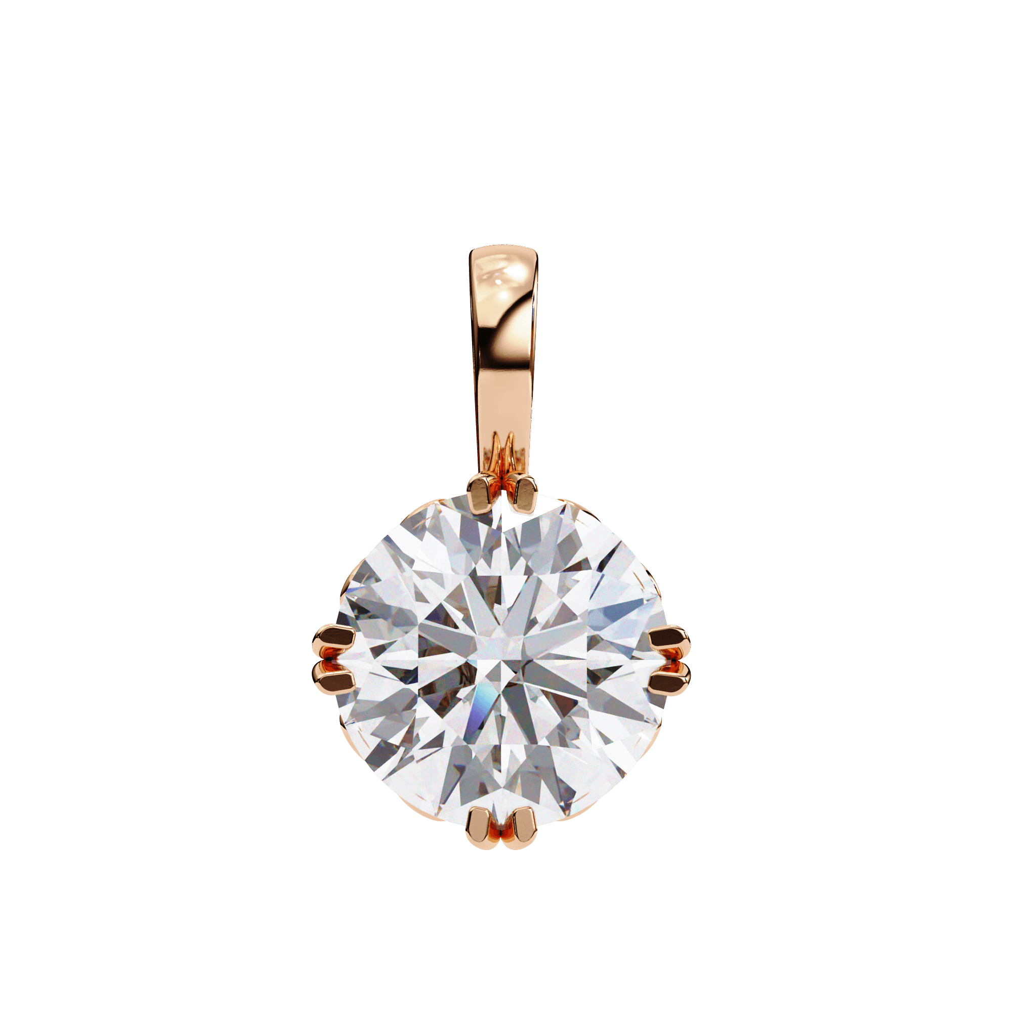 1ct Round Solitaire Diamond Pendant