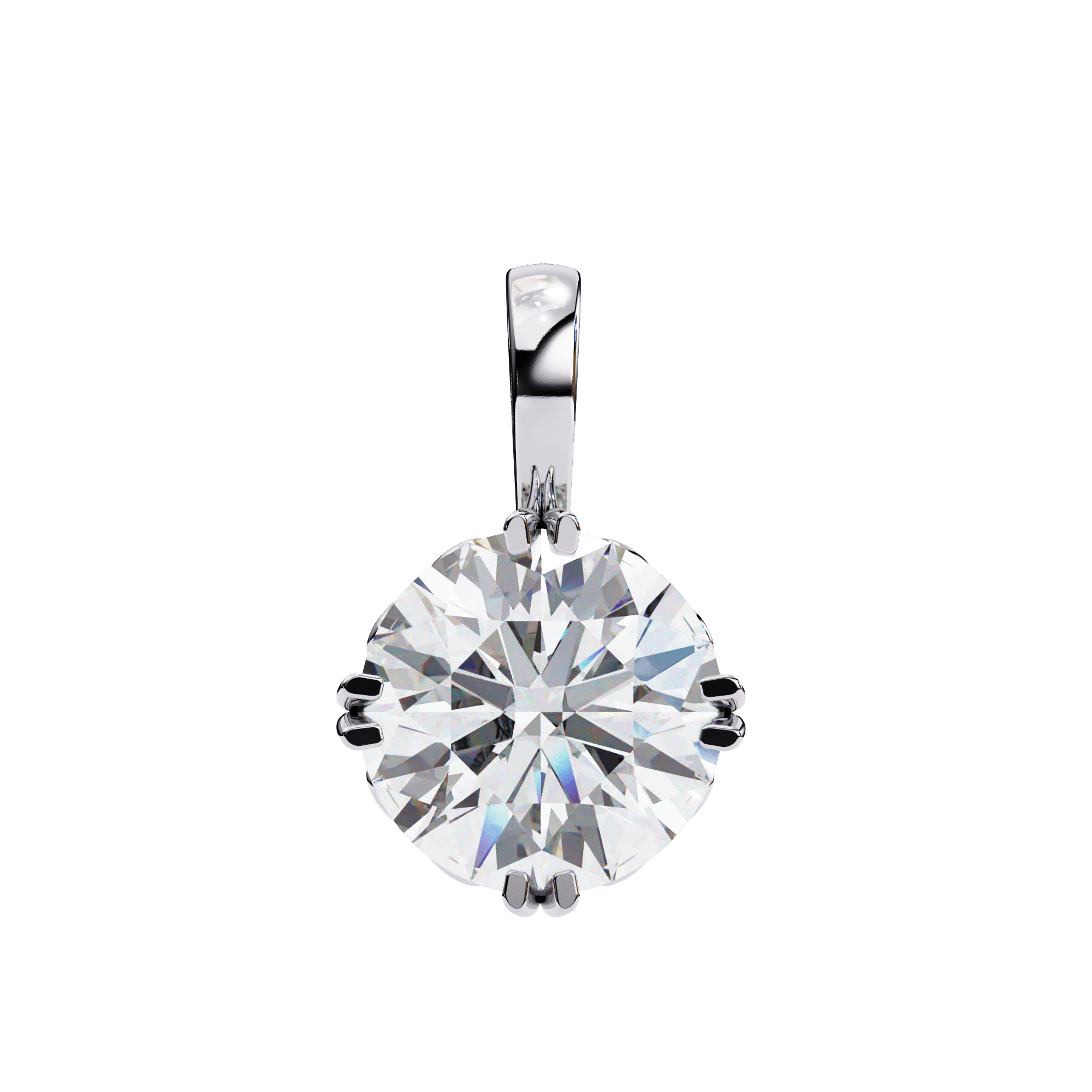 1ct Round Solitaire Diamond Pendant