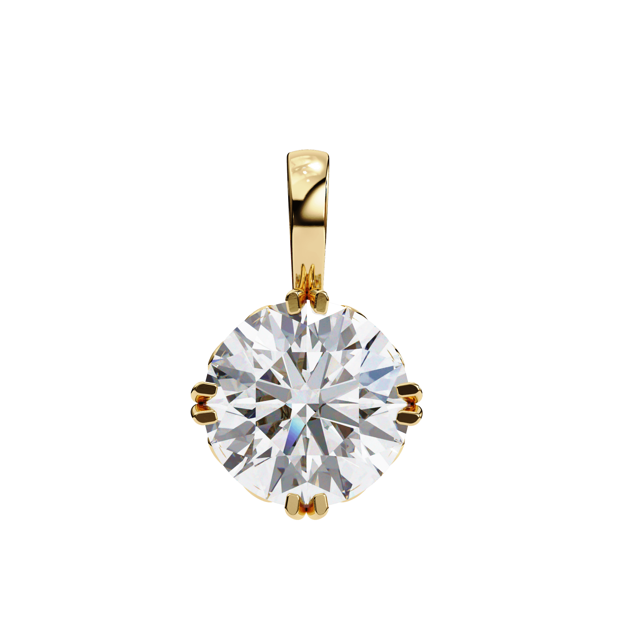 1ct Round Solitaire Diamond Pendant