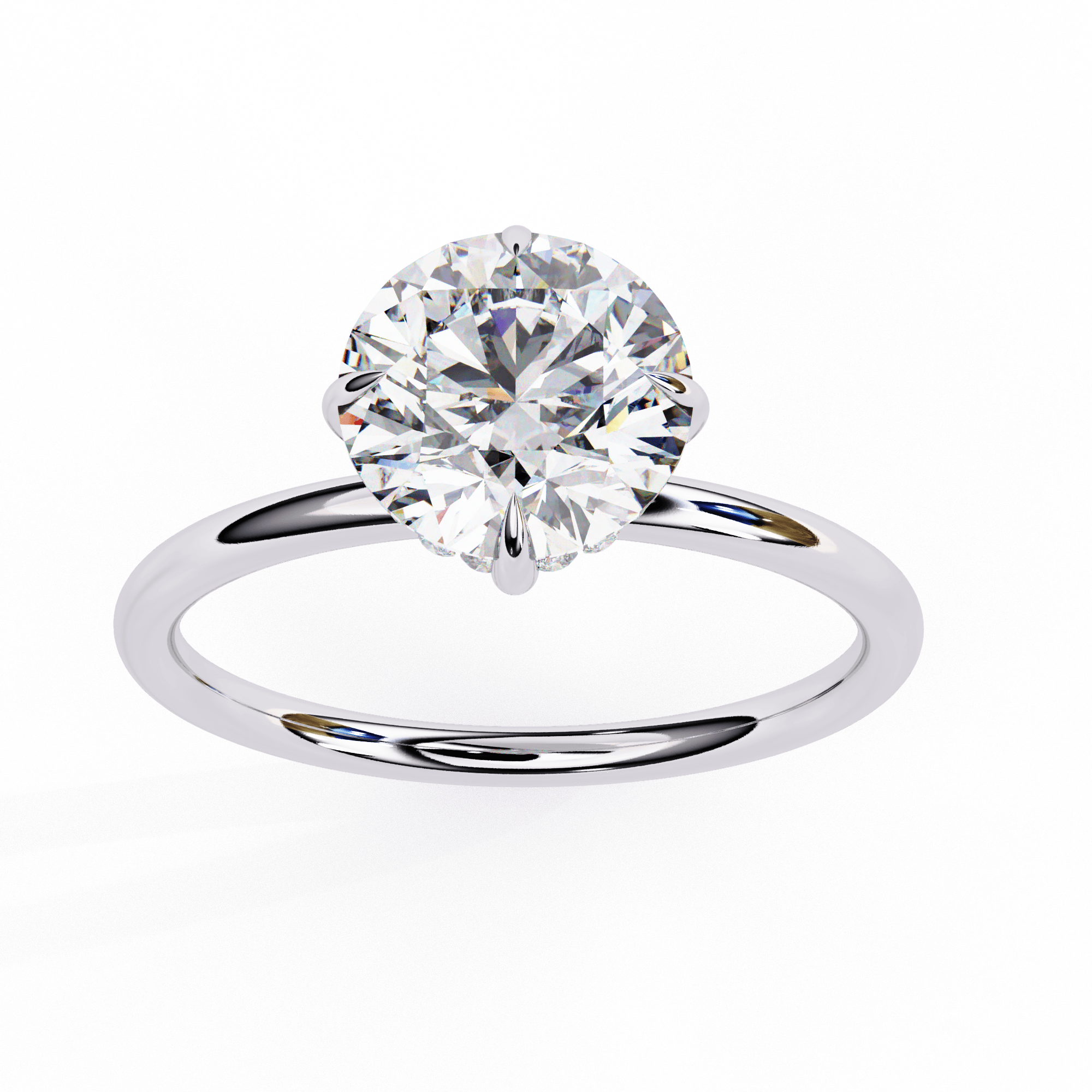 1 carat round brilliant Solitaire Ring