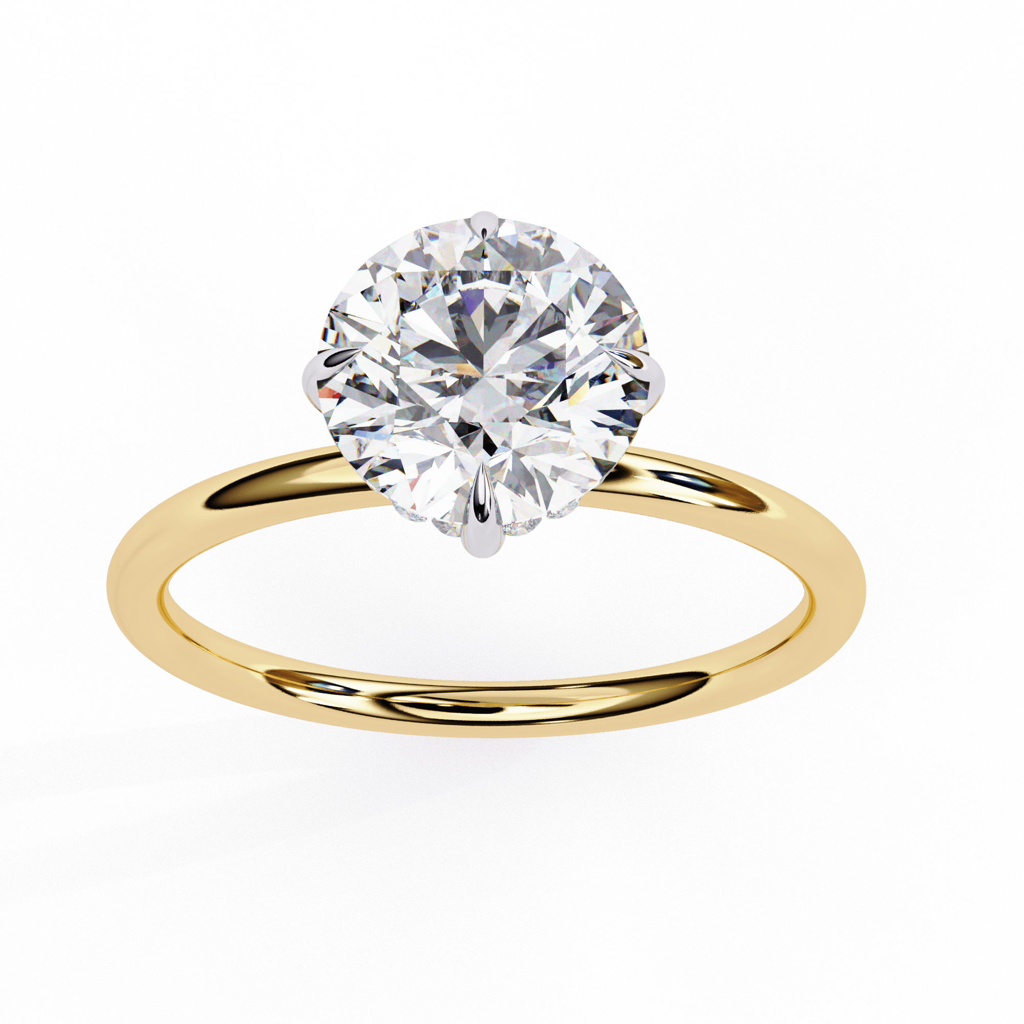 1 Carat Round Brilliant Solitaire Diamond Ring