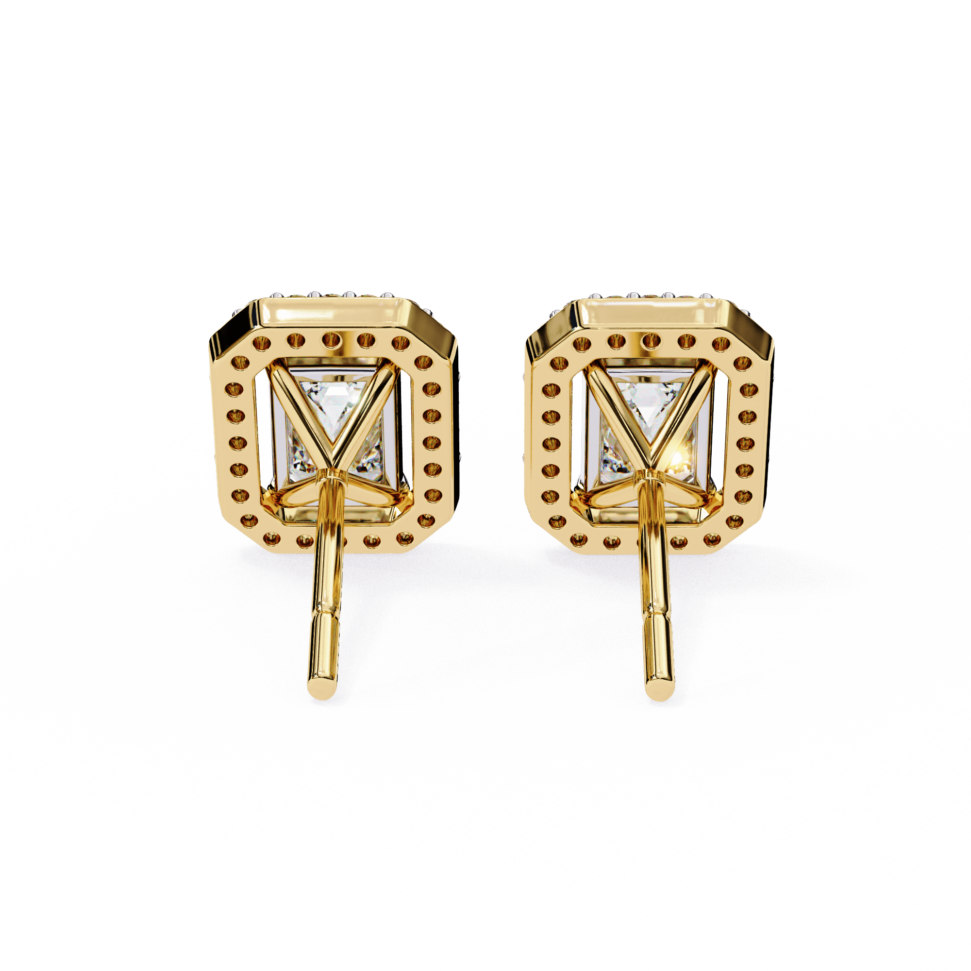 Emerald Elegance Diamond Studs