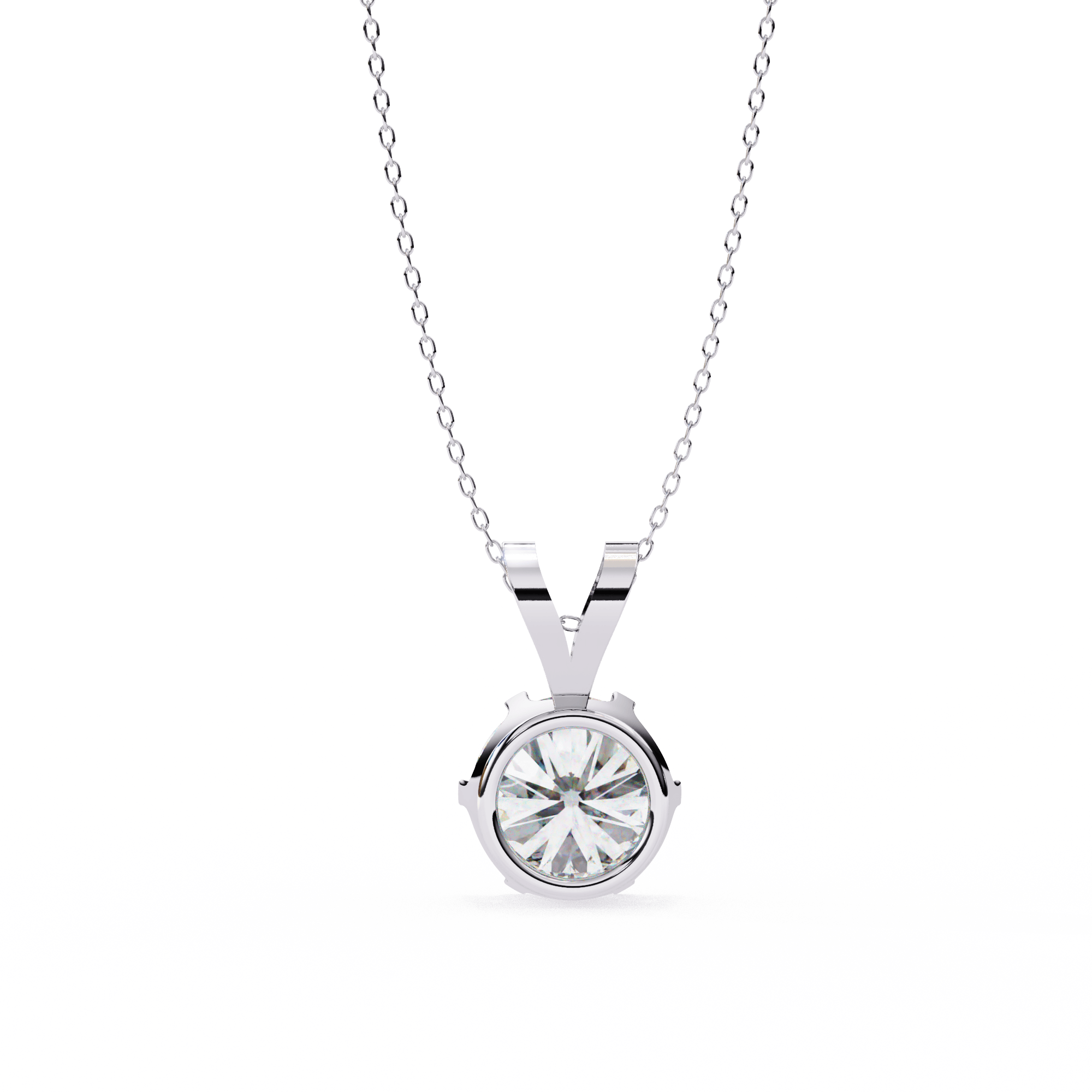 1 Carat lab grown diamond pendant