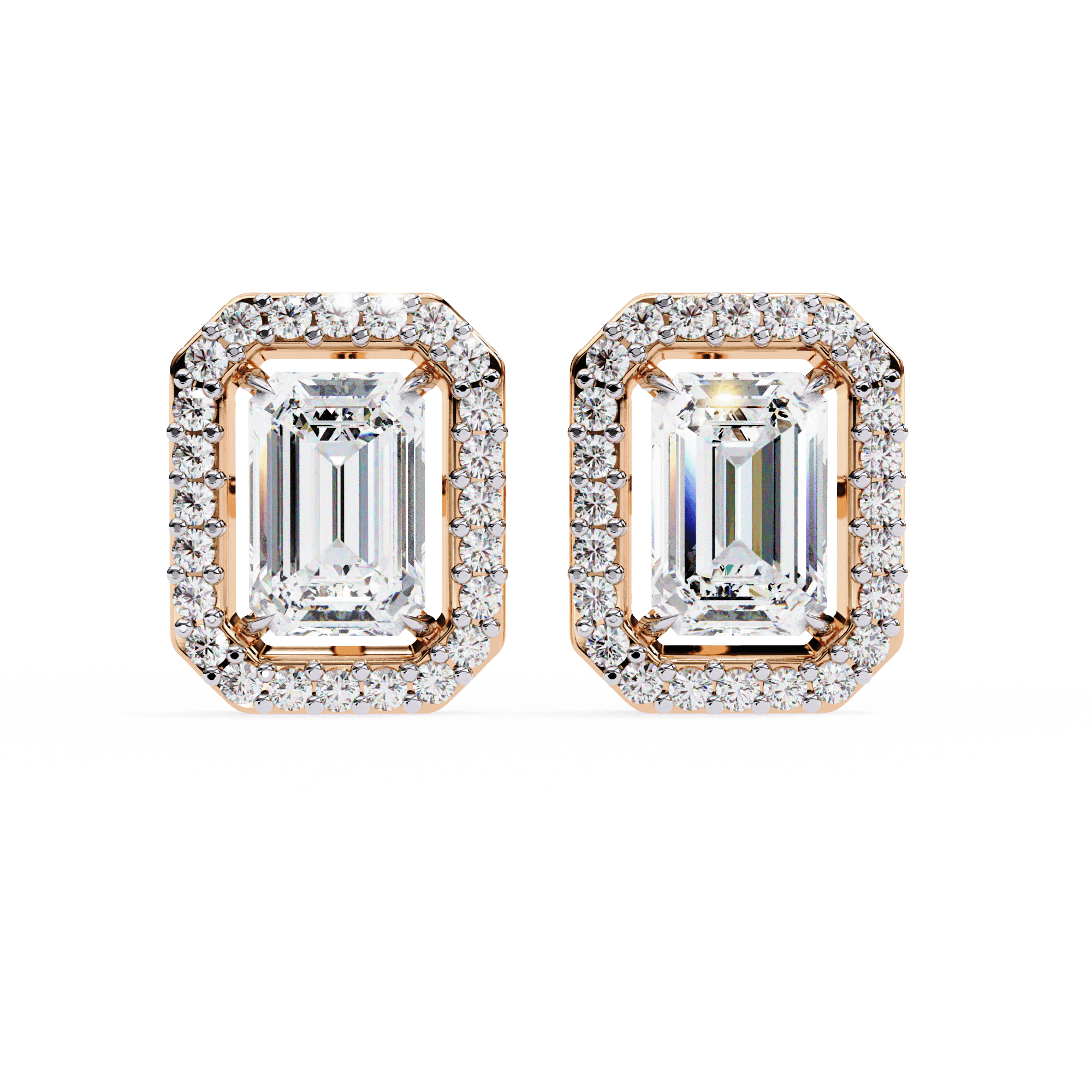 Emerald Elegance Diamond Studs