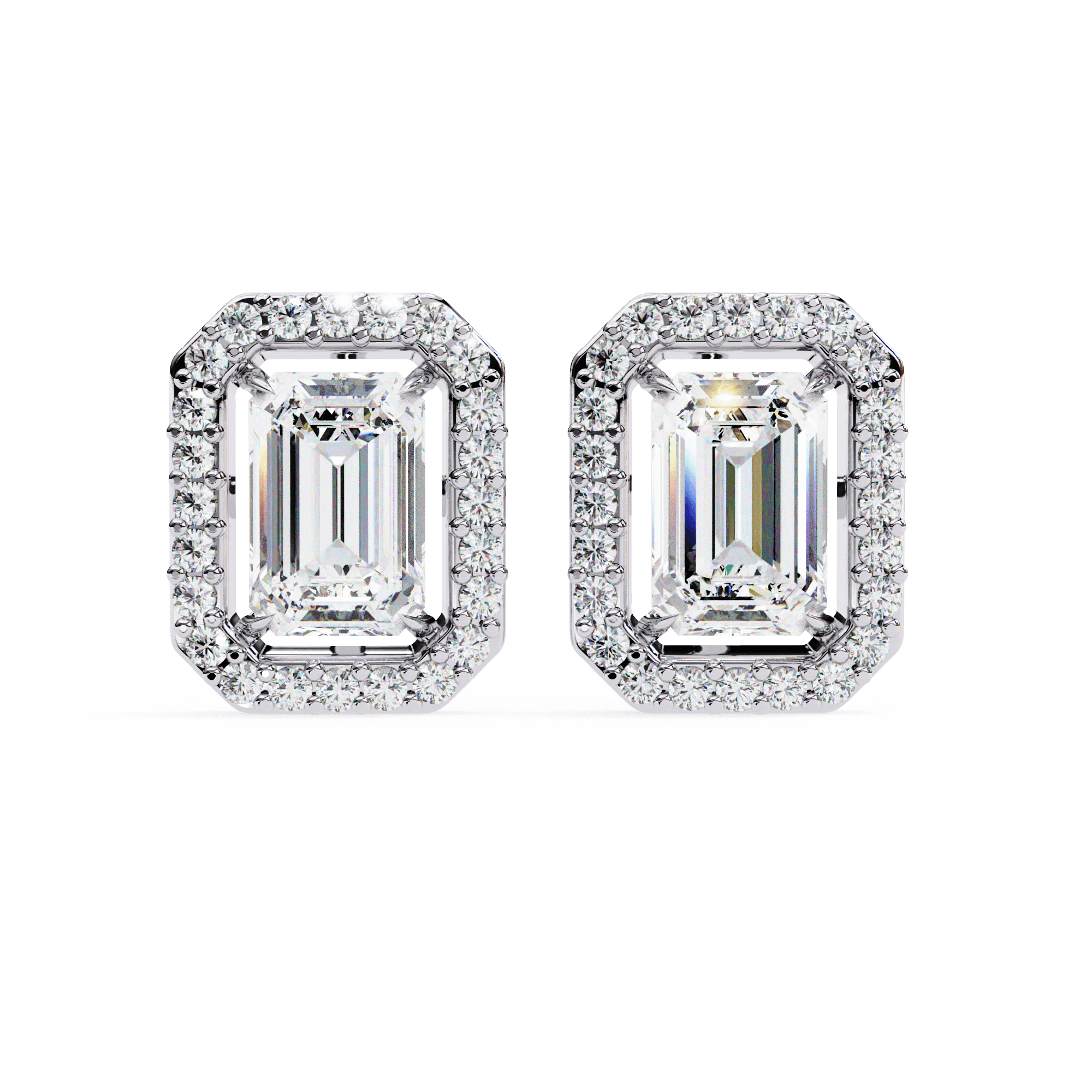 Emerald Elegance Diamond Studs