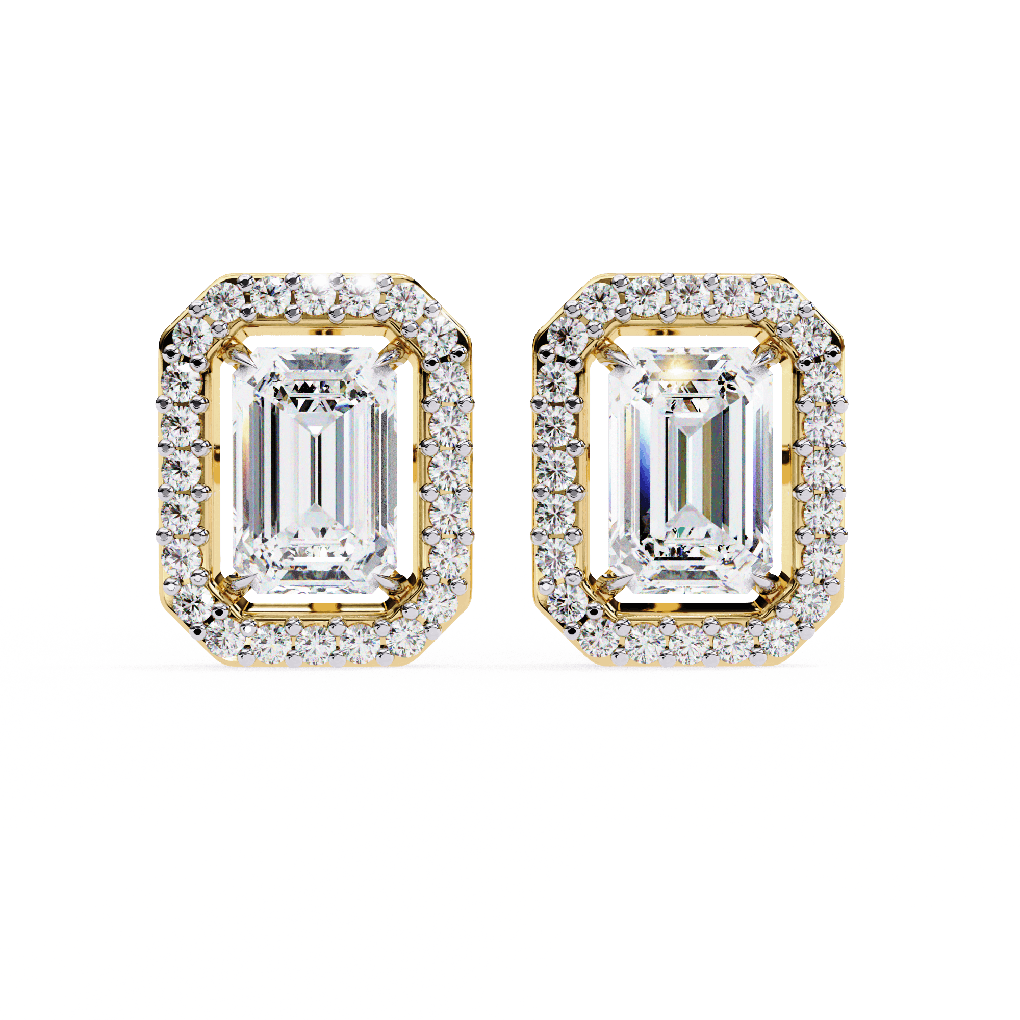 Emerald Elegance Diamond Studs