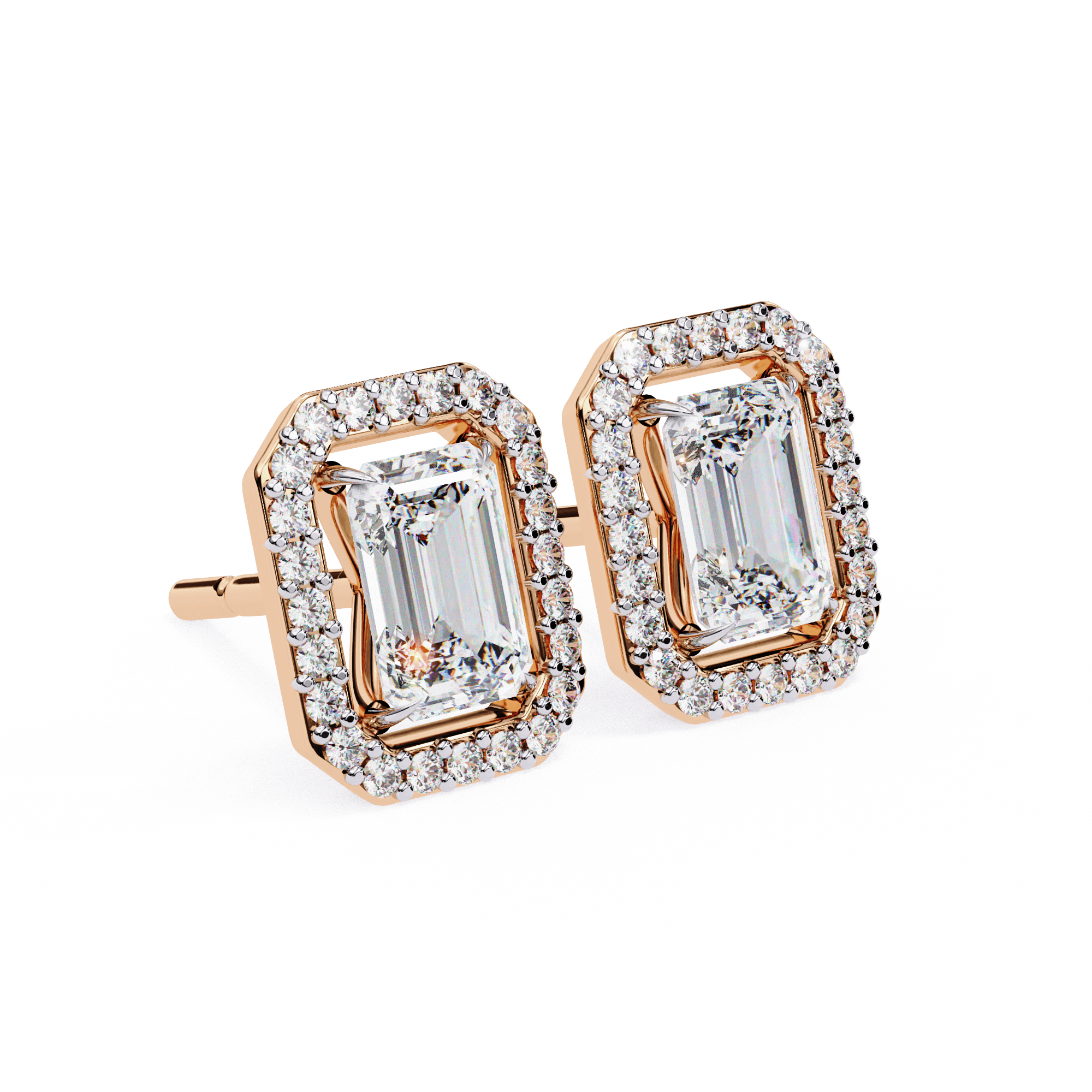 Emerald Elegance Diamond Studs