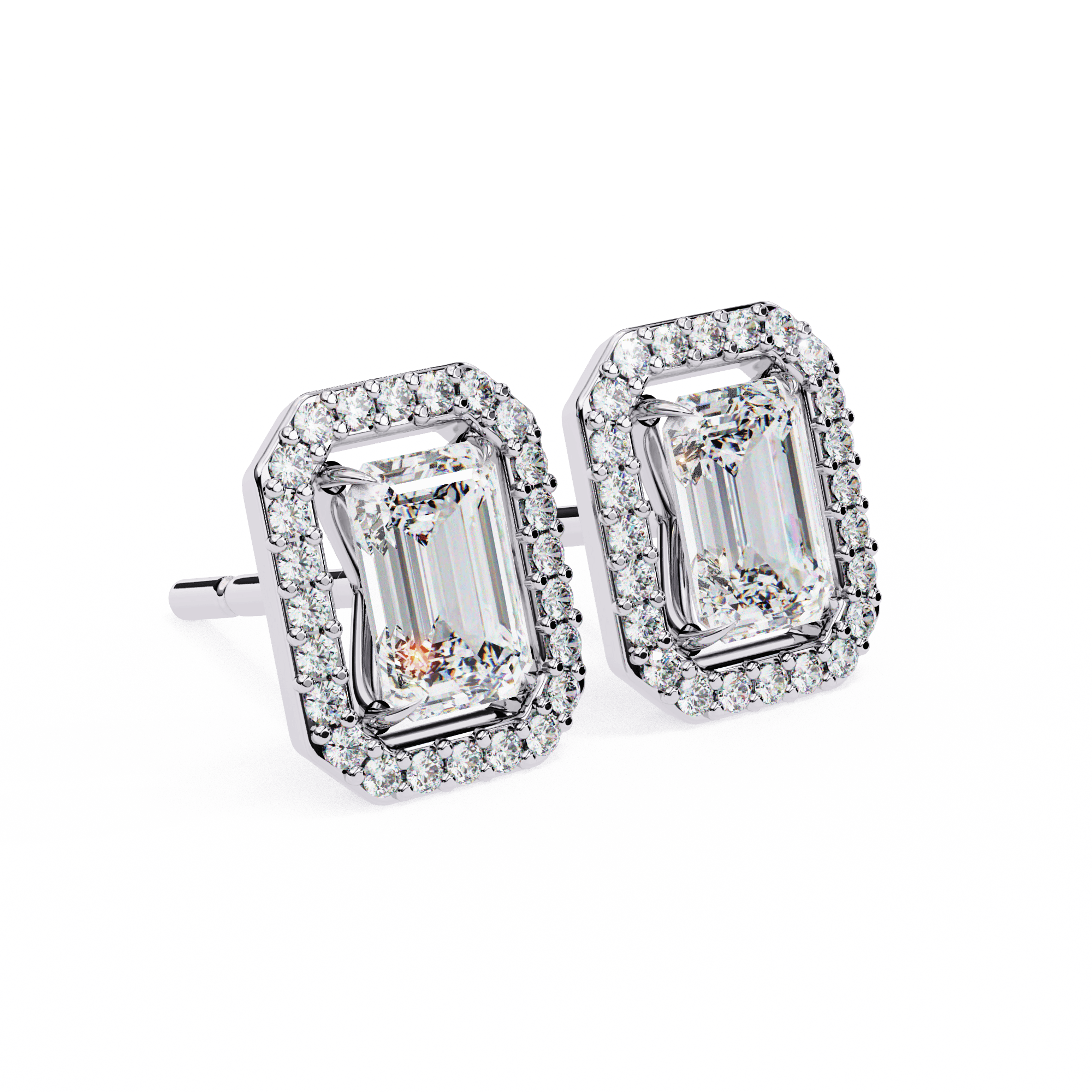 Emerald Elegance Diamond Studs