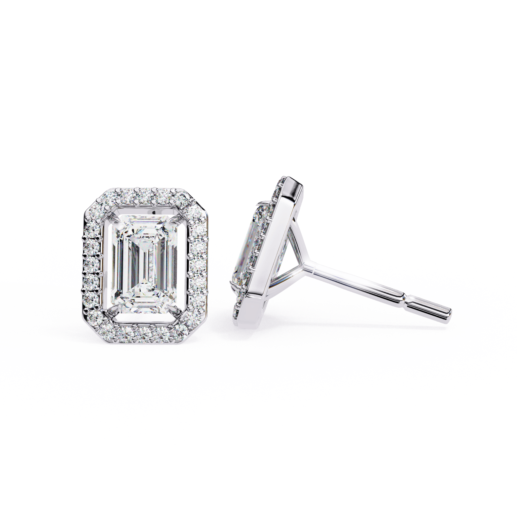 Emerald Elegance Diamond Studs