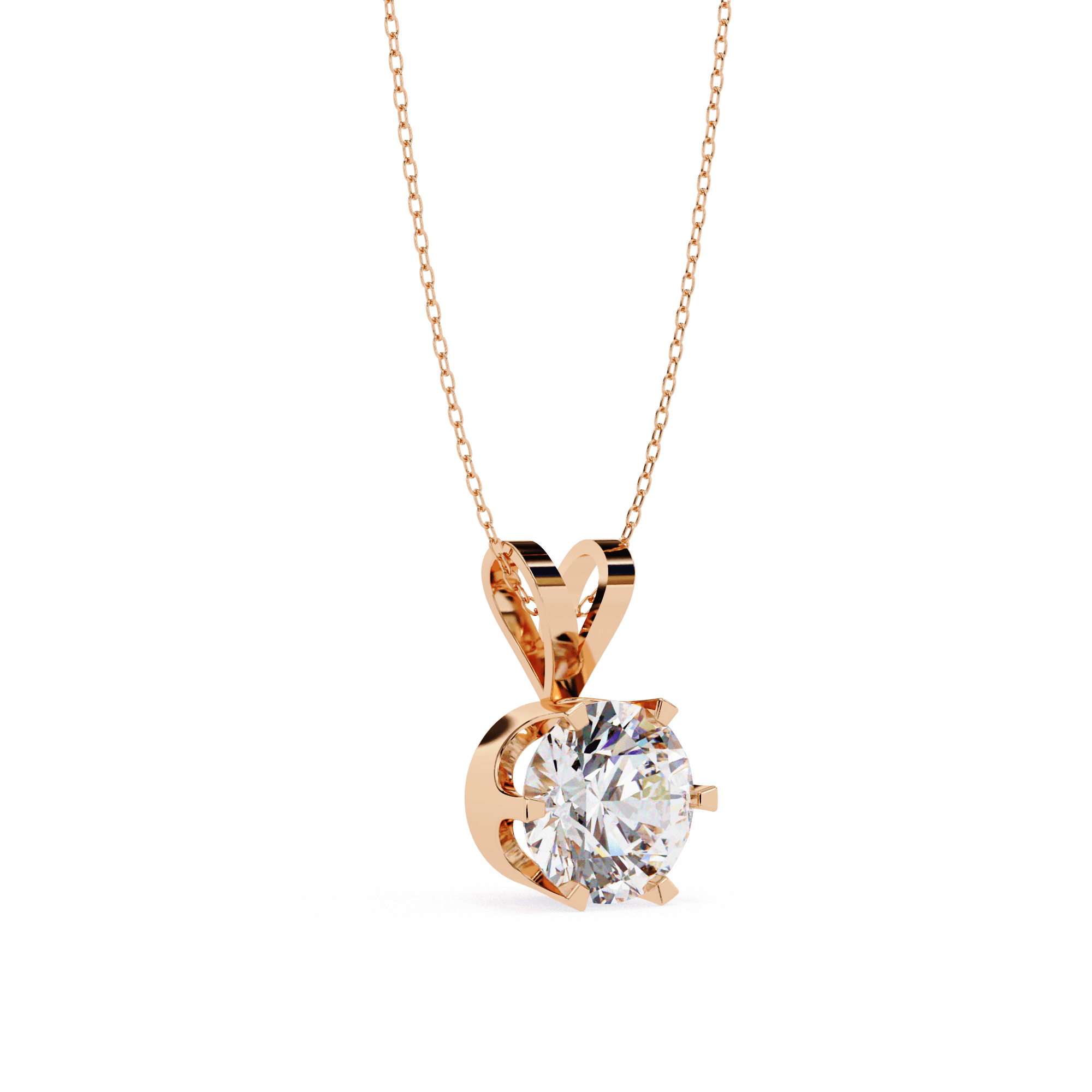 1 Carat lab grown diamond pendant