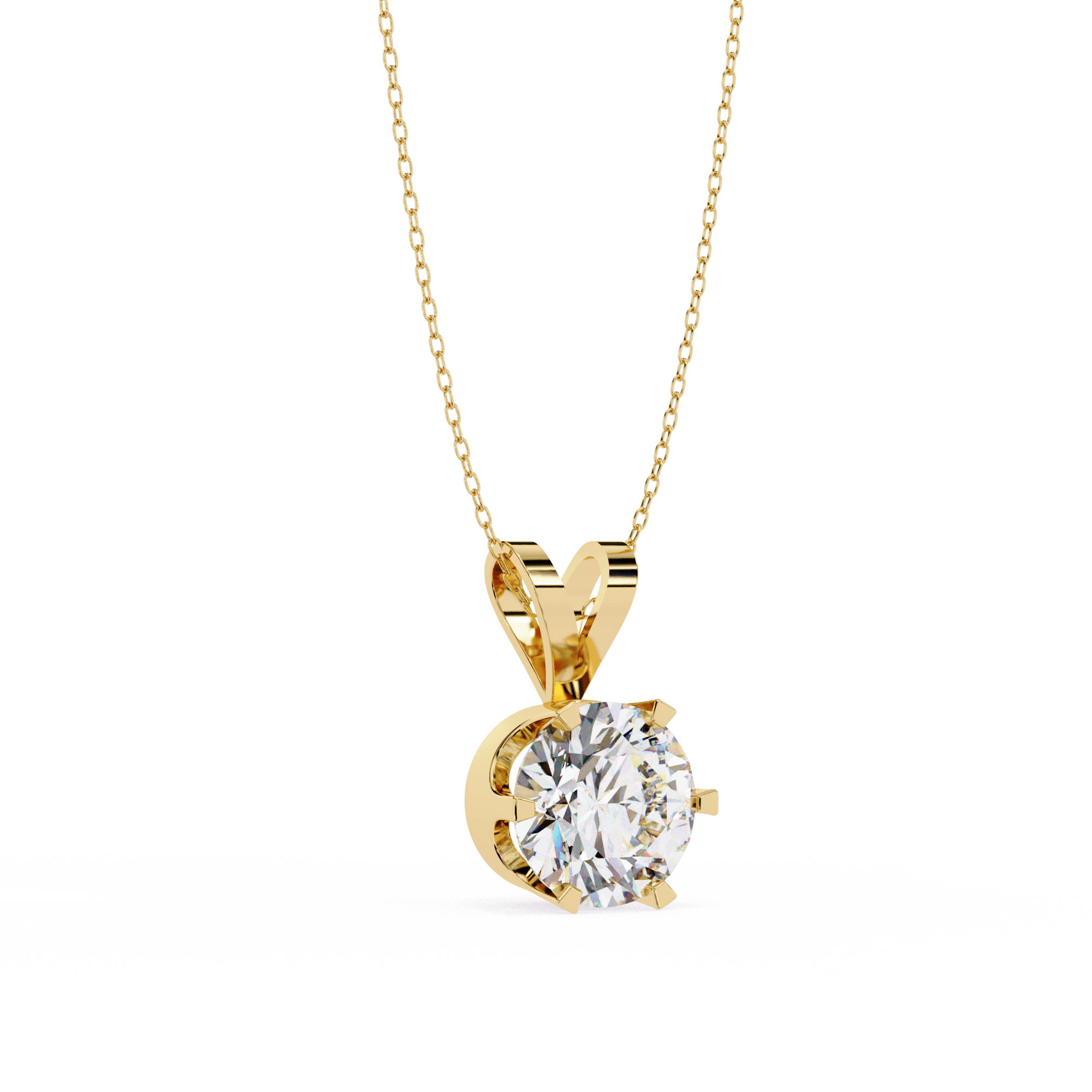 1 Carat lab grown diamond pendant