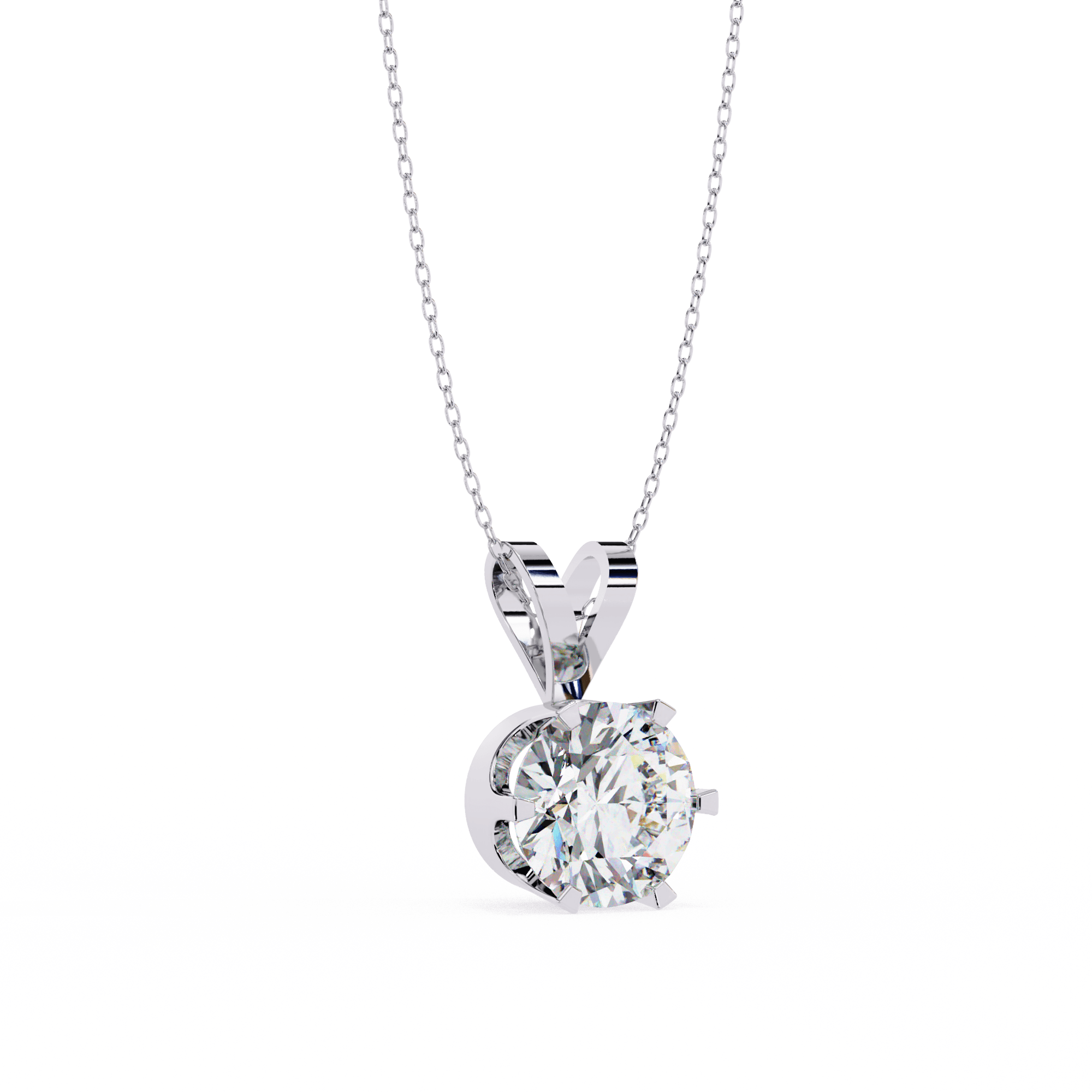 1 Carat lab grown diamond pendant