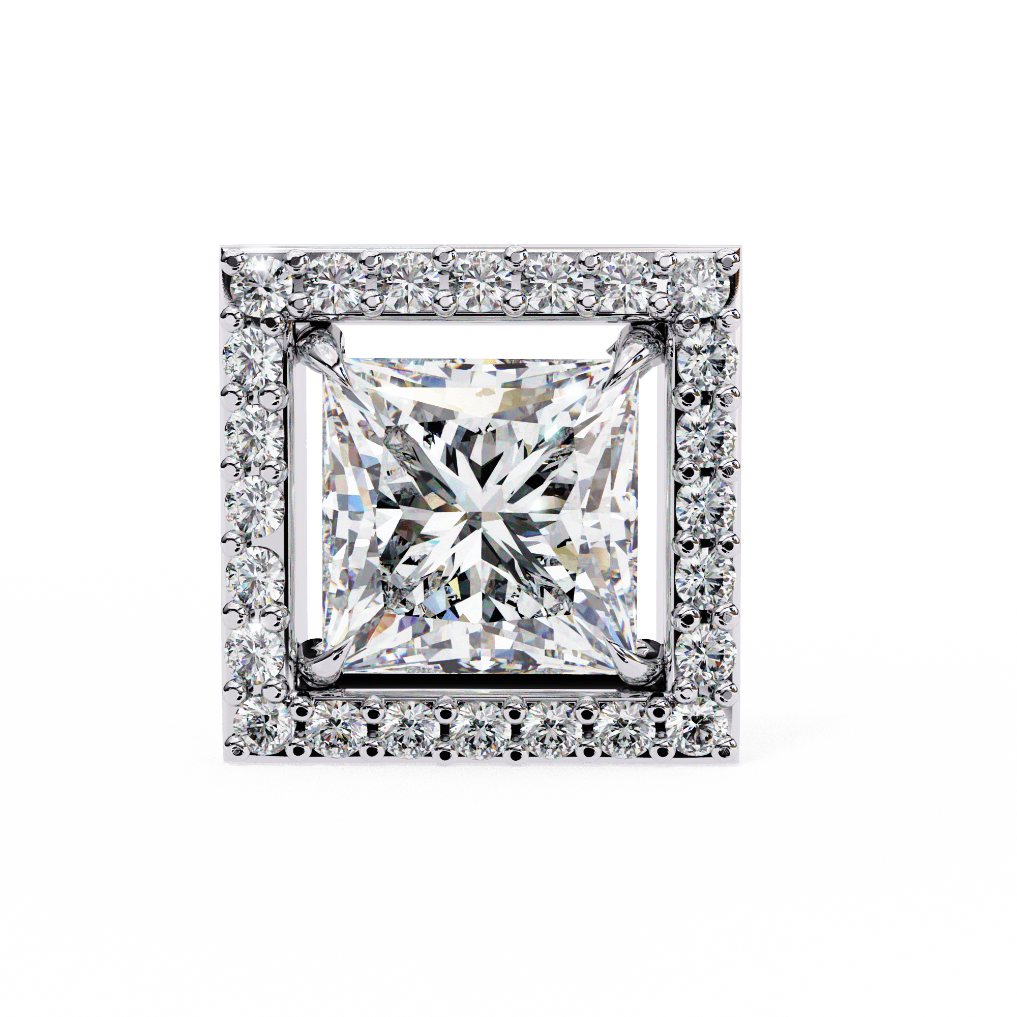 Glamour 1-Carat Princess Earrings