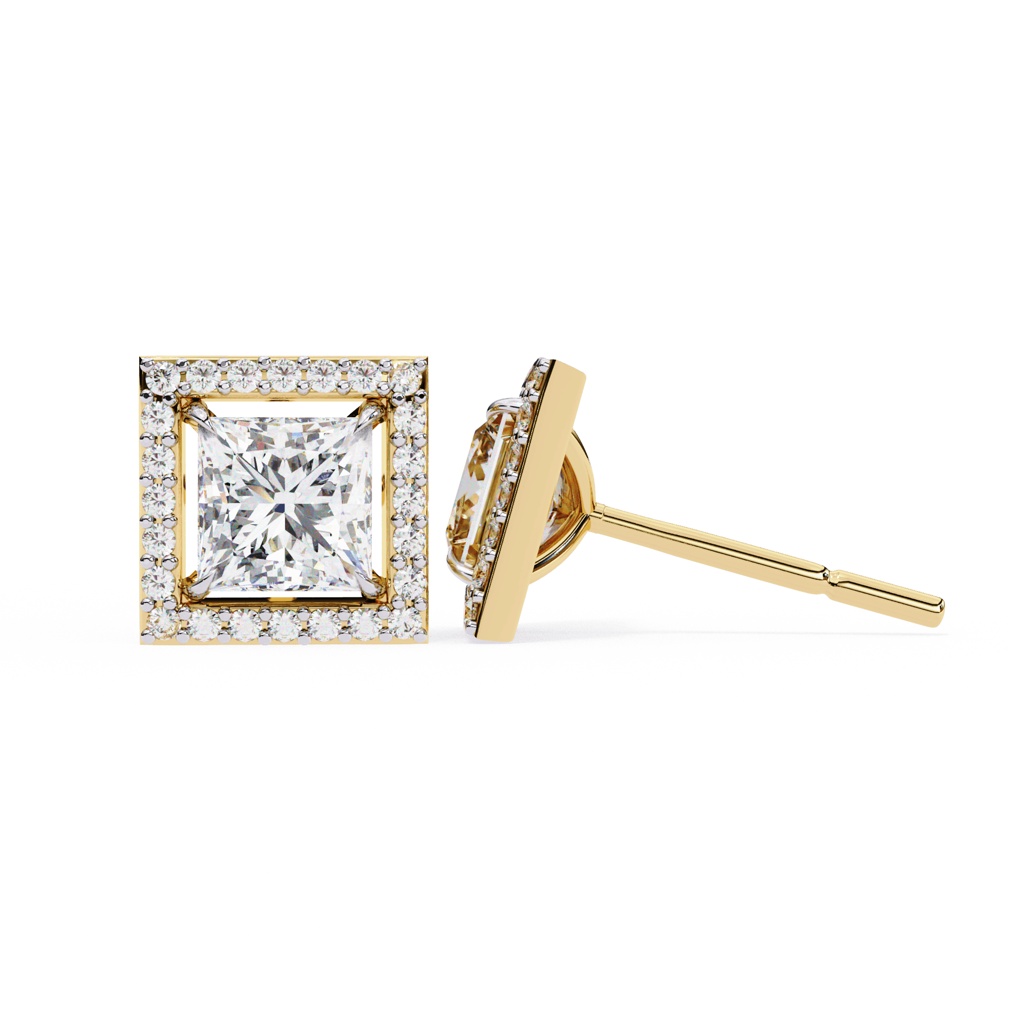 Glamour 1-Carat Princess Earrings