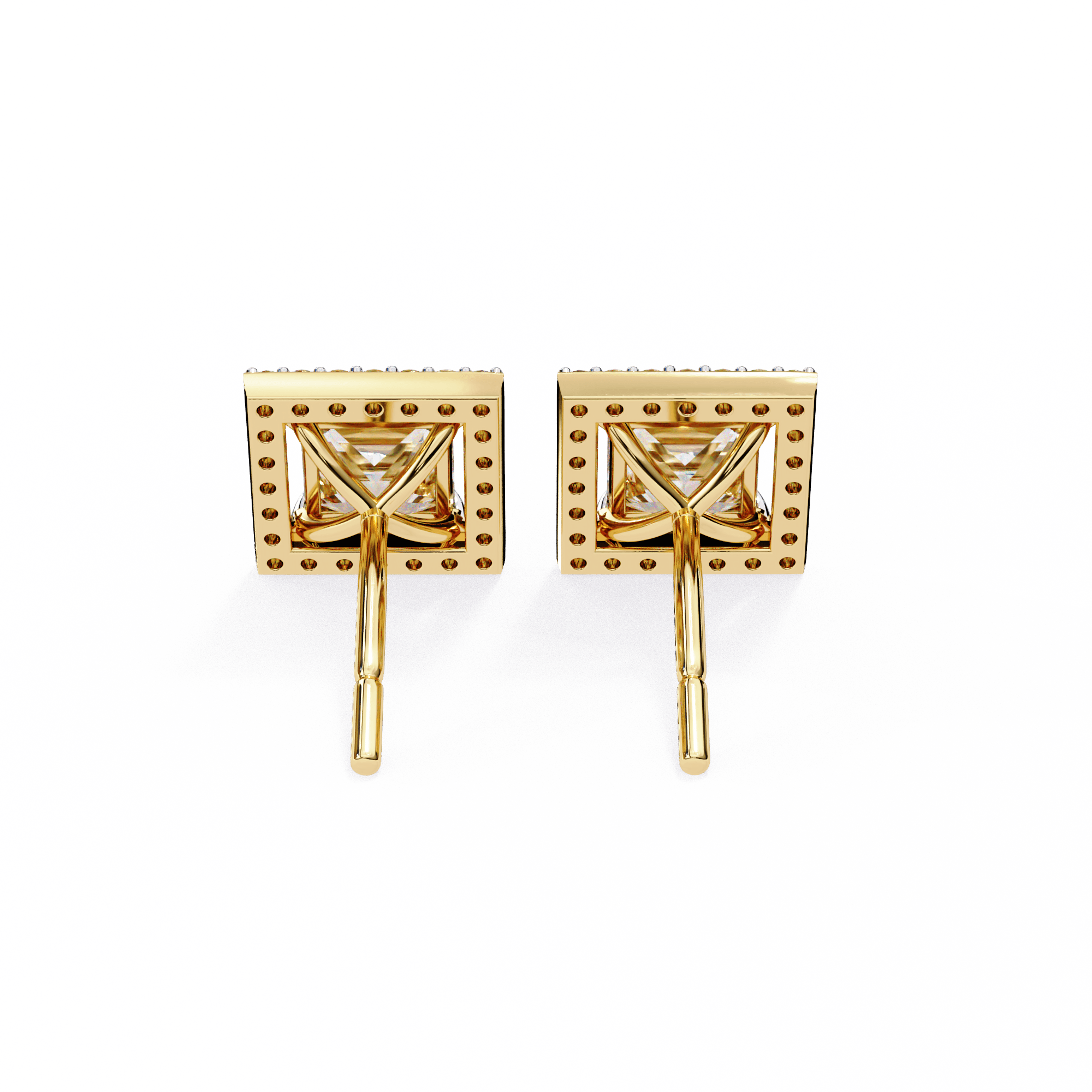 Glamour 1-Carat Princess Earrings