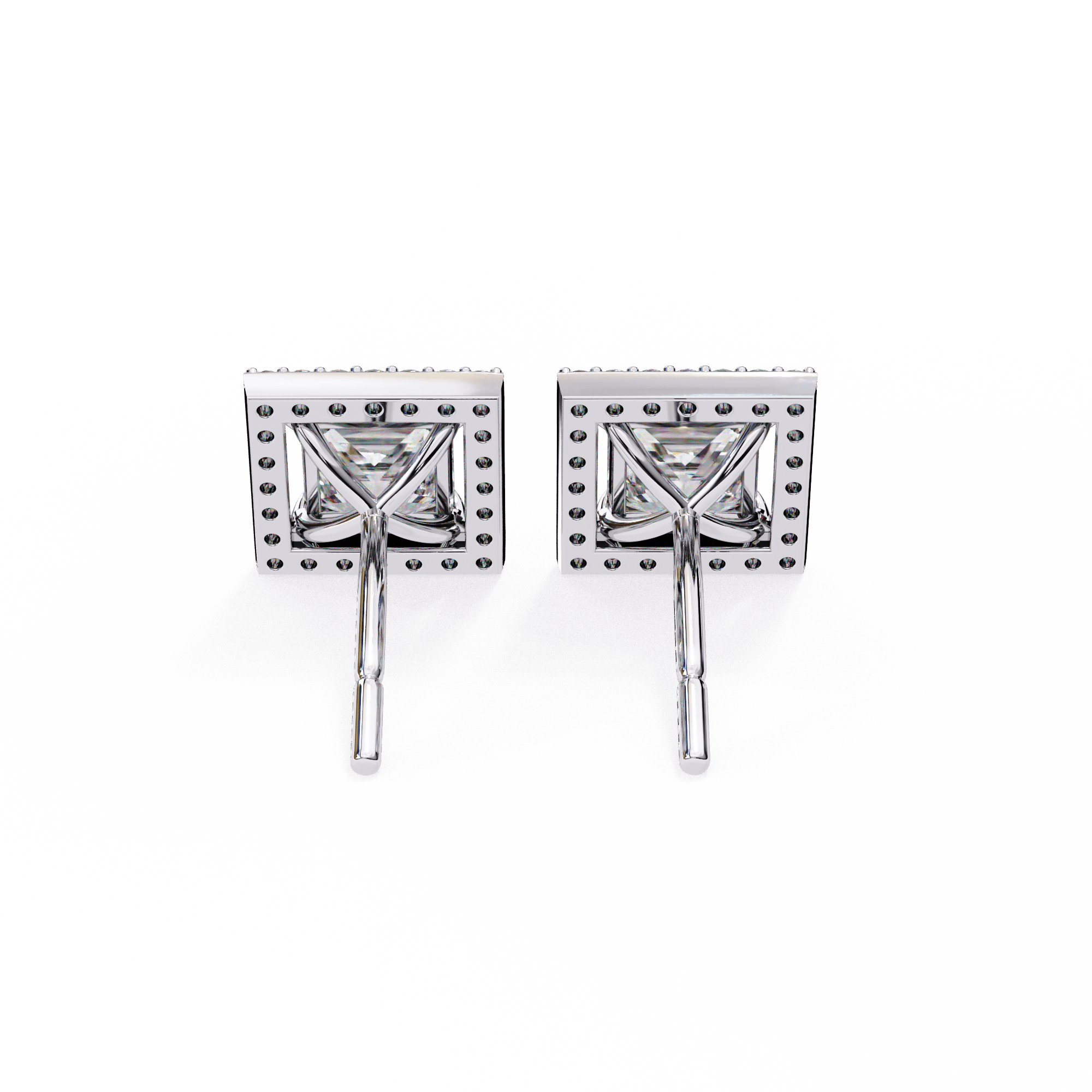 Glamour 1-Carat Princess Earrings