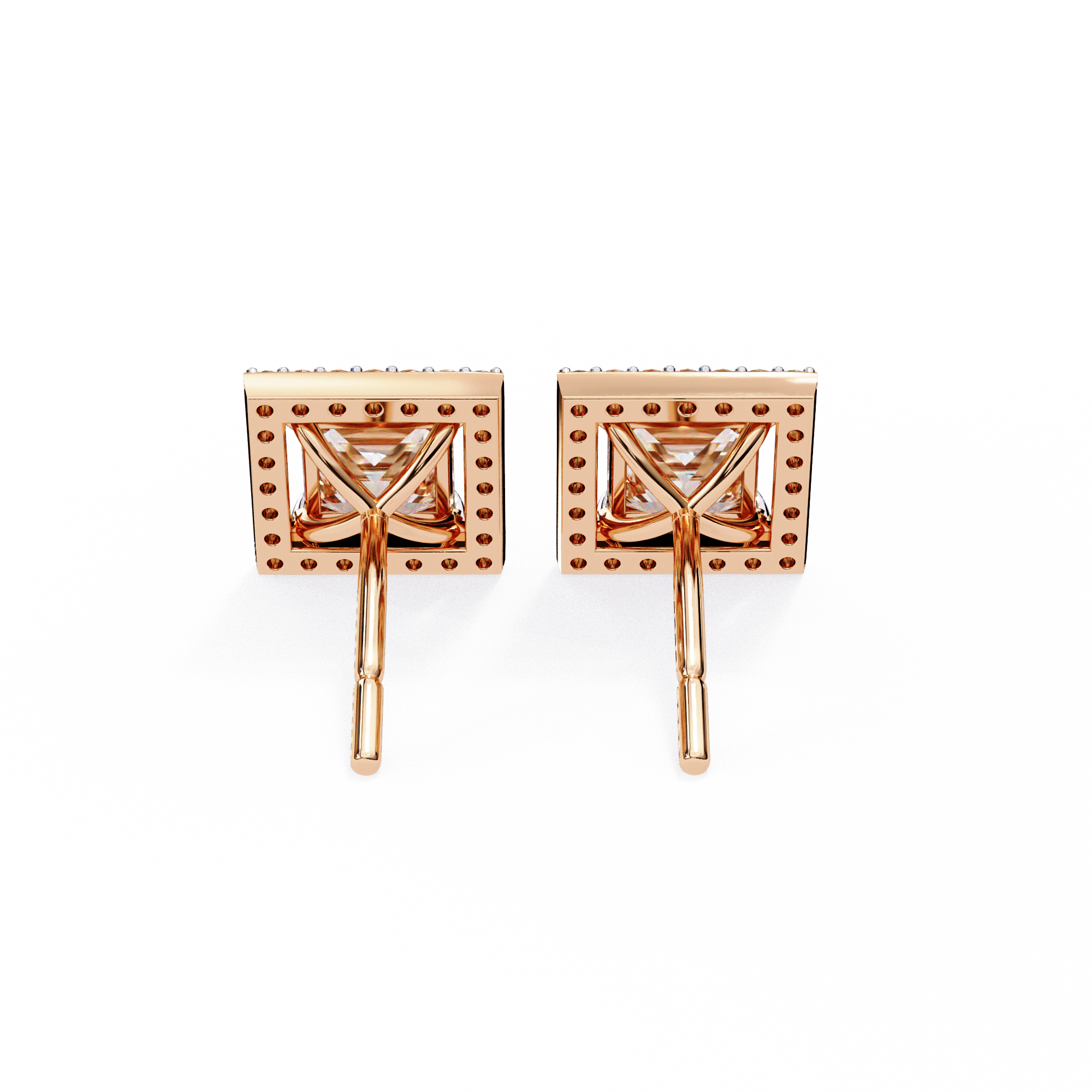 Glamour 1-Carat Princess Earrings