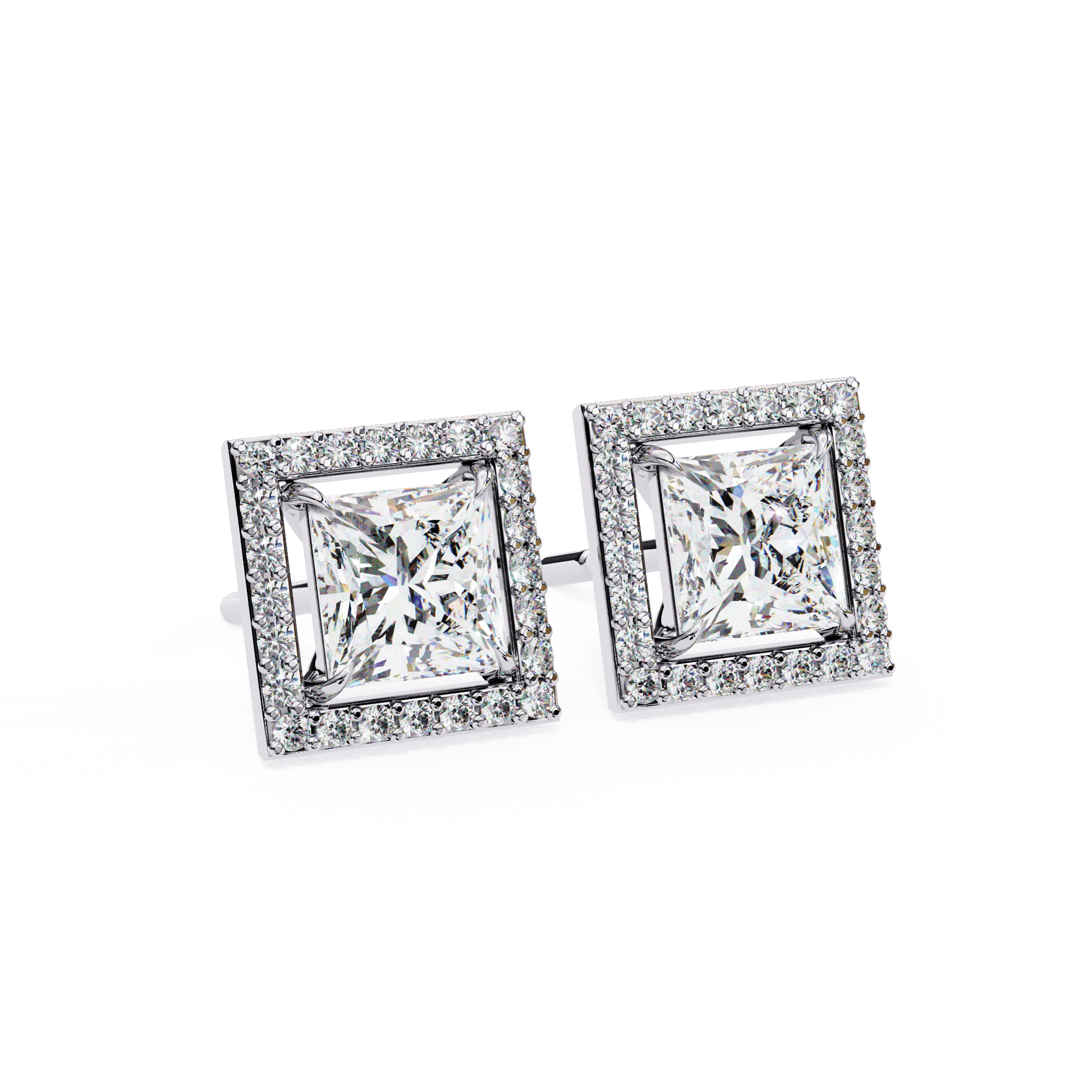 Glamour 1-Carat Princess Earrings