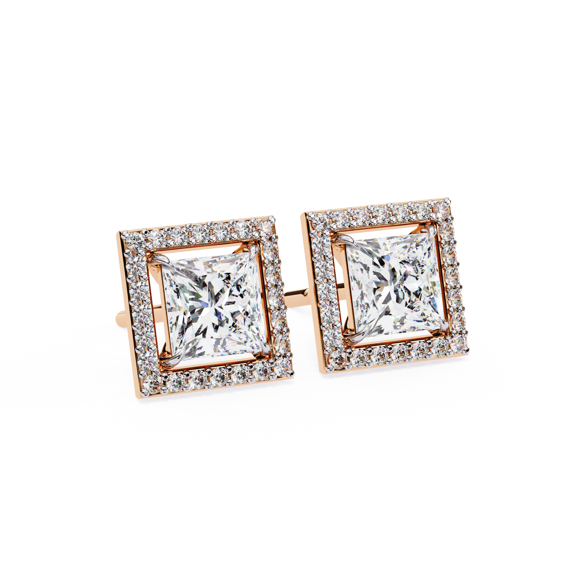 Glamour 1-Carat Princess Earrings