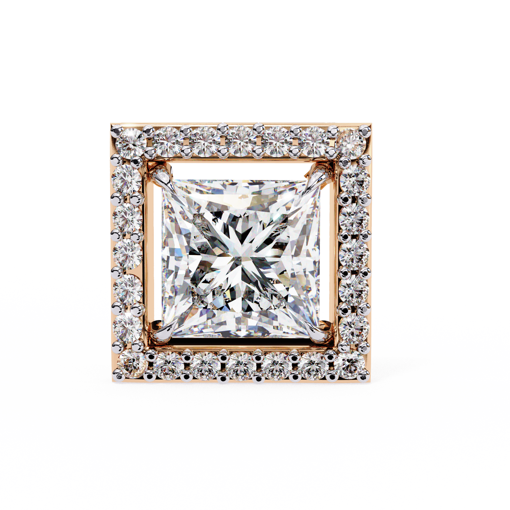 Glamour 1-Carat Princess Earrings