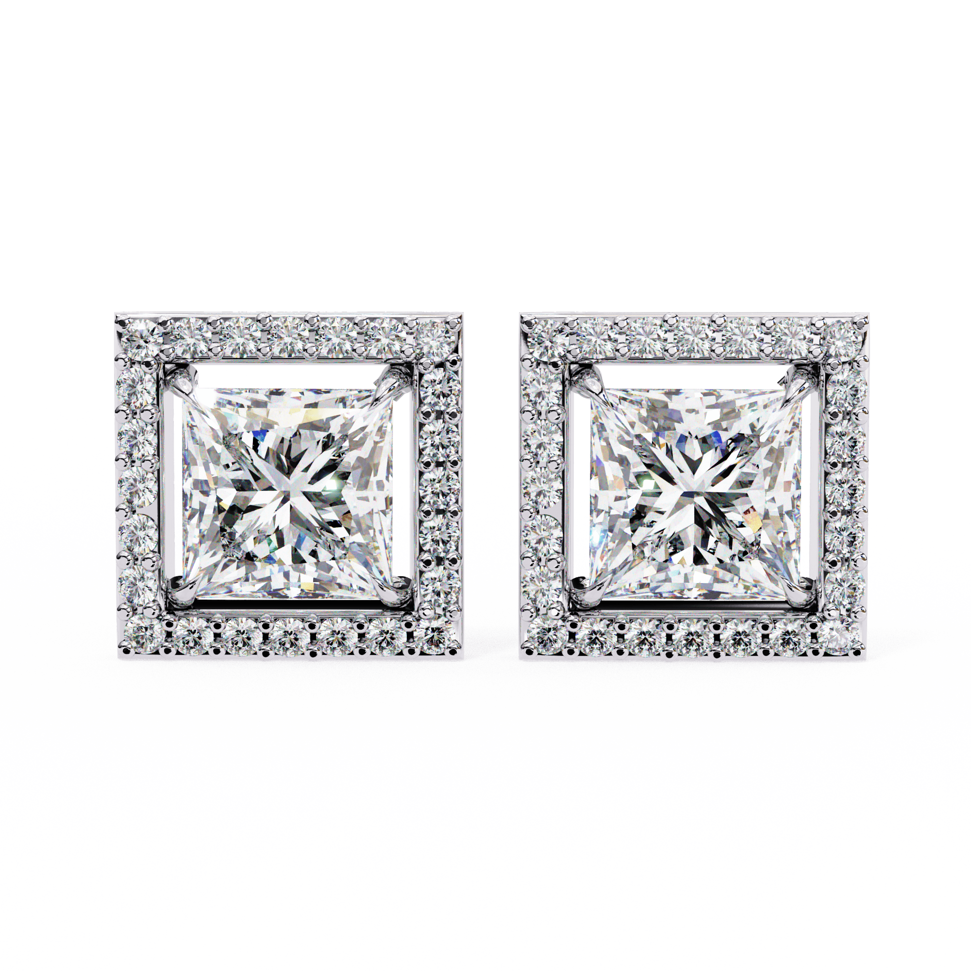 Glamour 1-Carat Princess Earrings