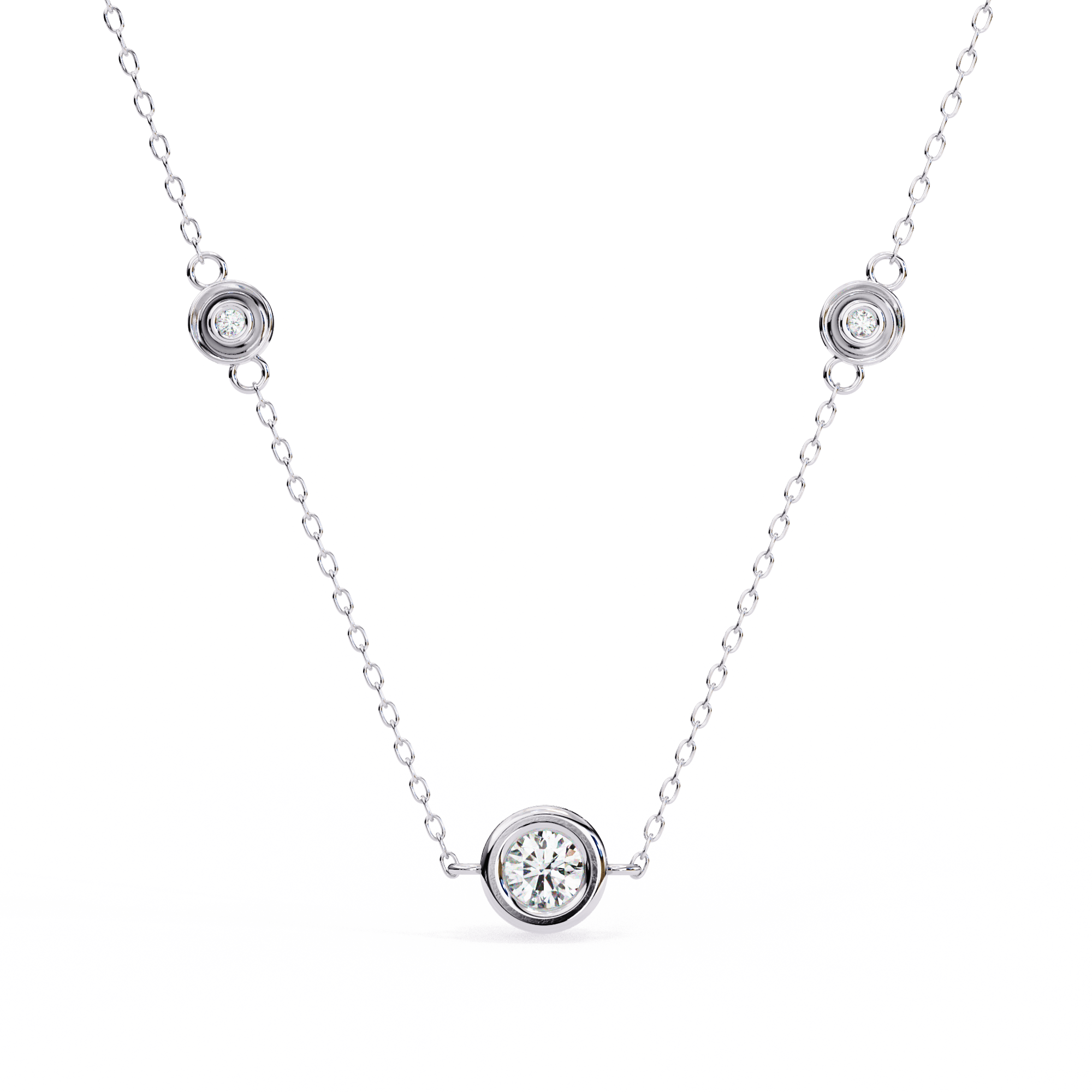 Triana Bezel Set Diamond Pendant