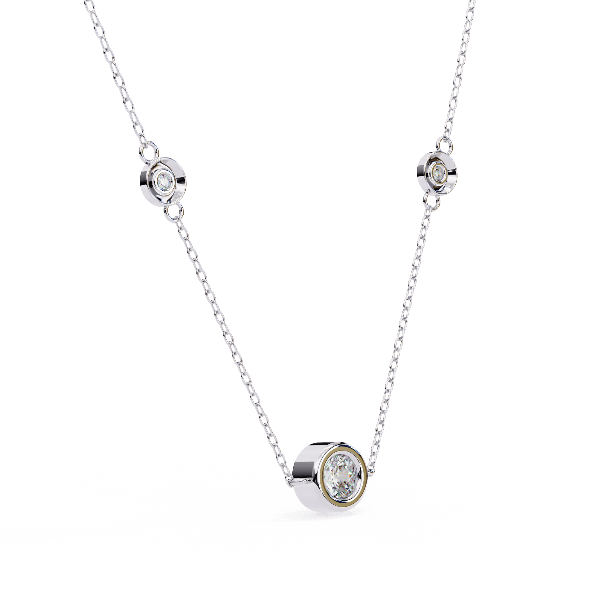 Triana Bezel Set Diamond Pendant