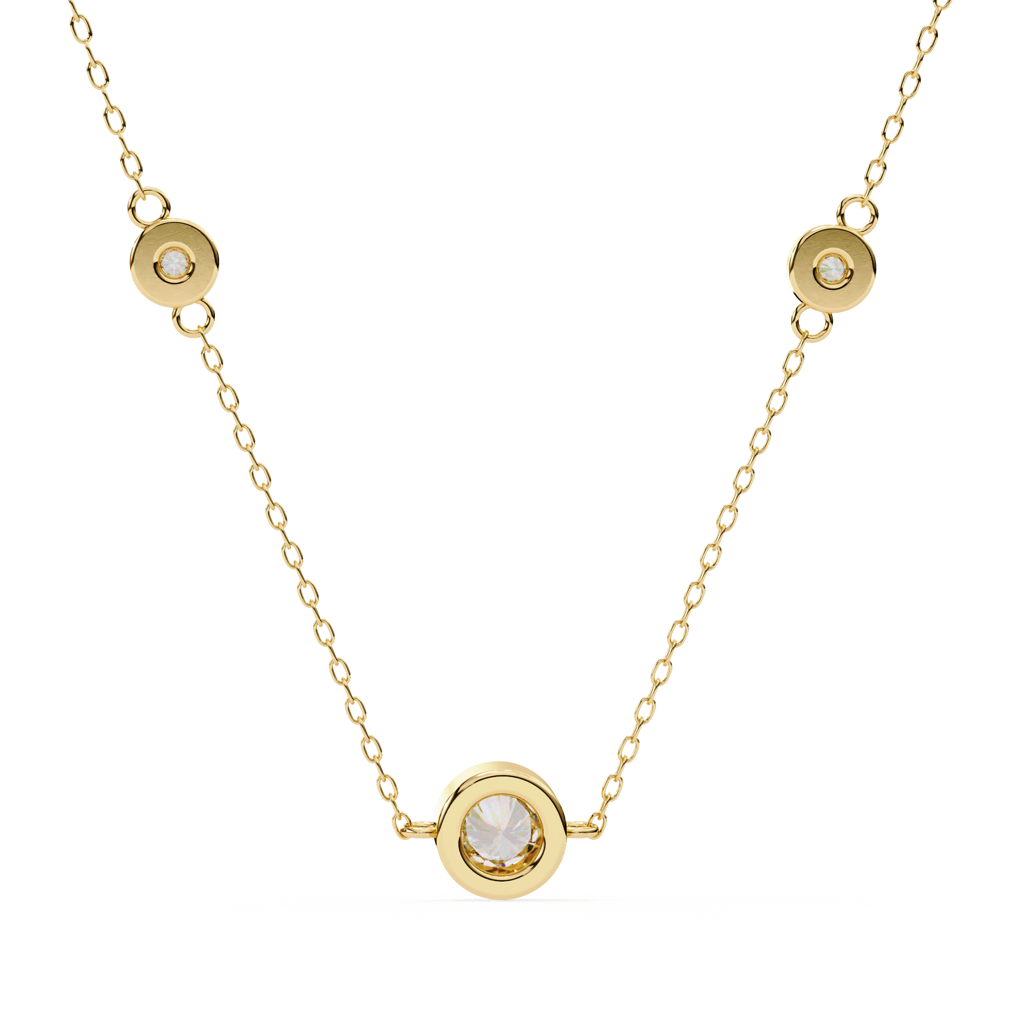Triana Bezel Set Diamond Pendant