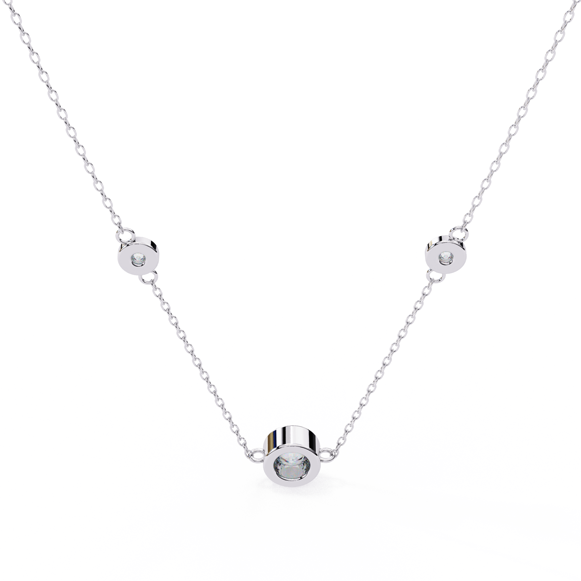 Triana Bezel Set Diamond Pendant