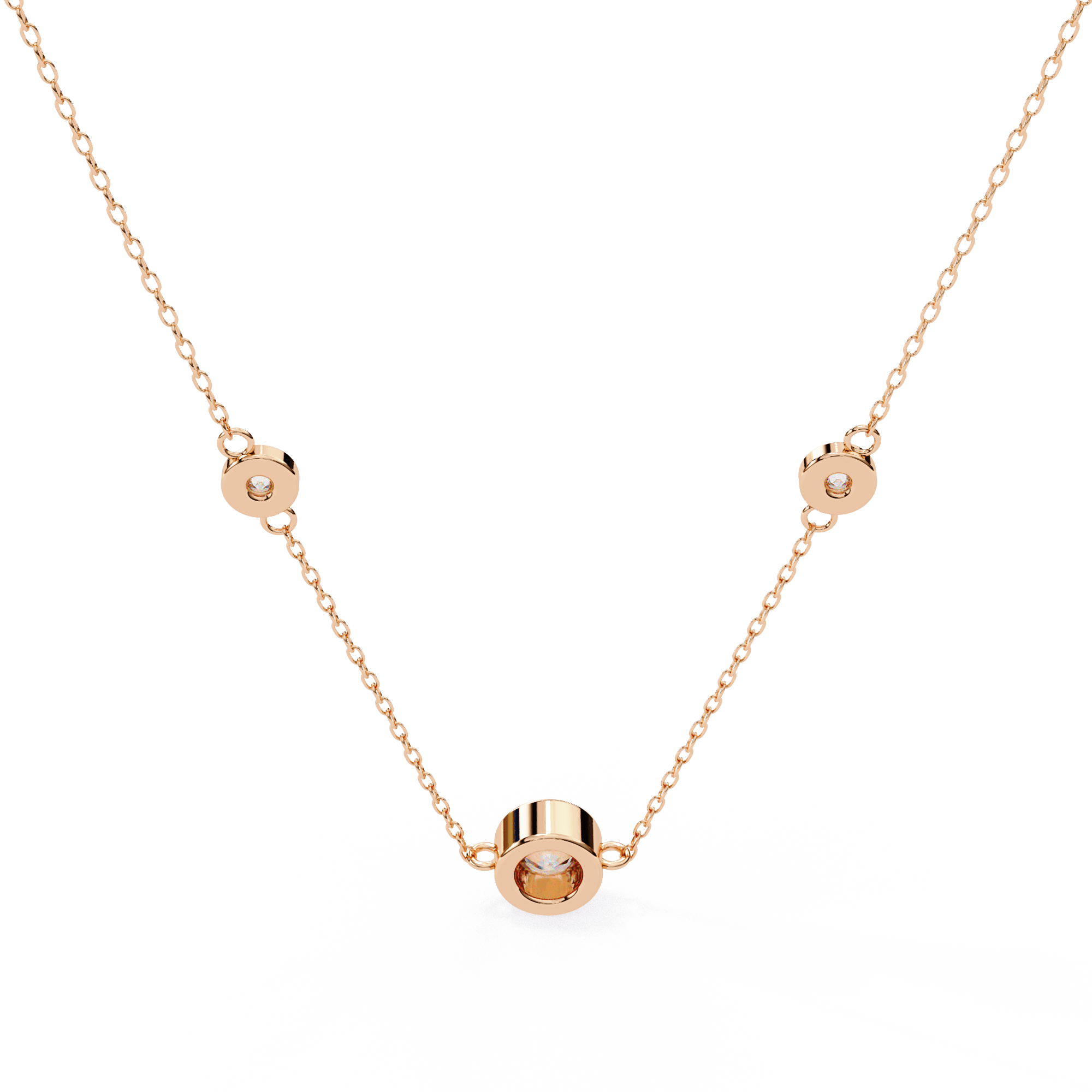 Triana Bezel Set Diamond Pendant