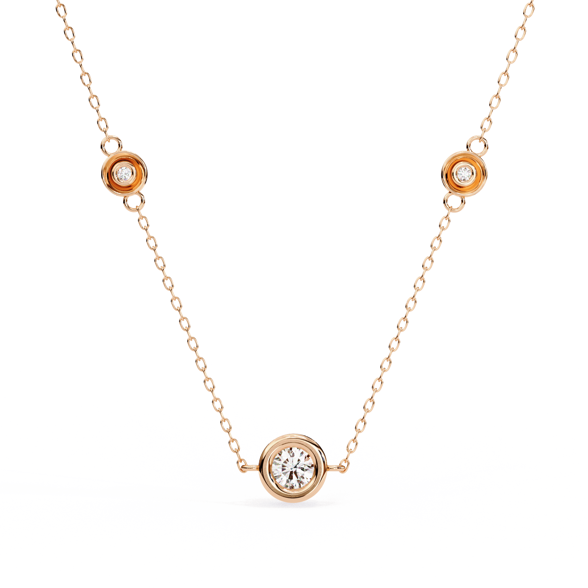 Triana Bezel Set Diamond Pendant