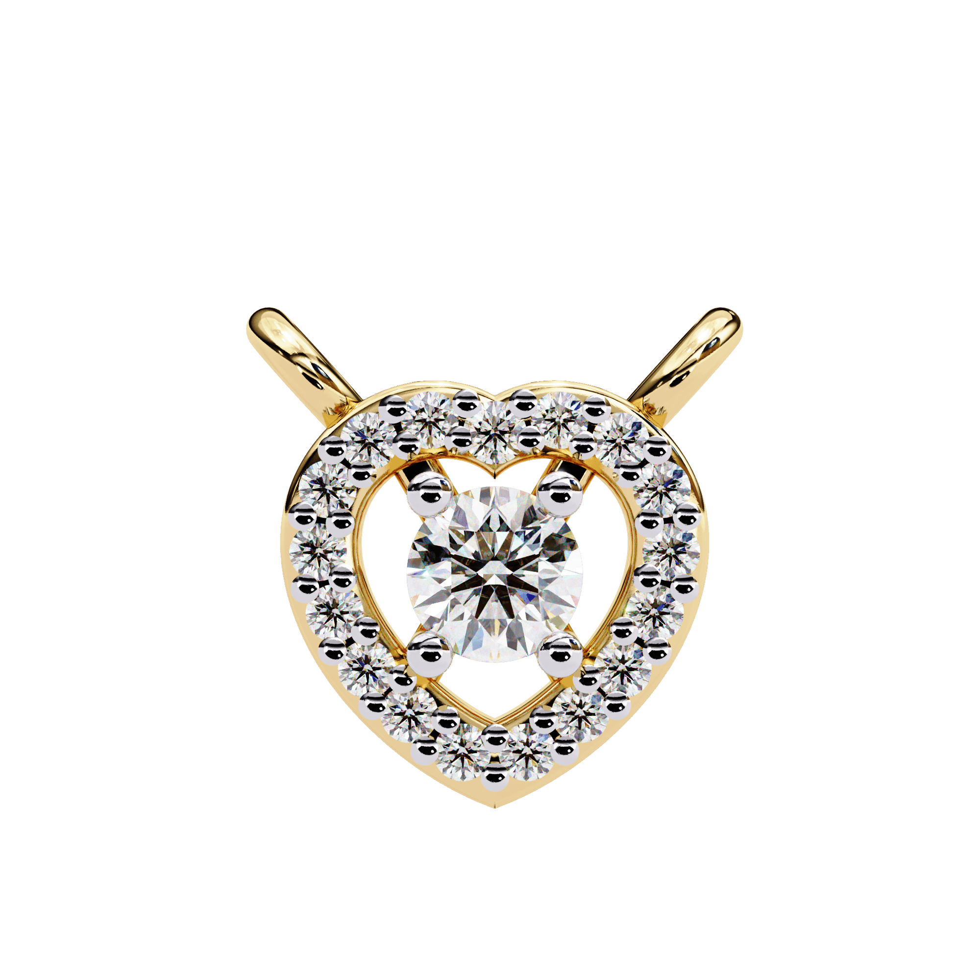 Hearty Spark Diamond Pendant