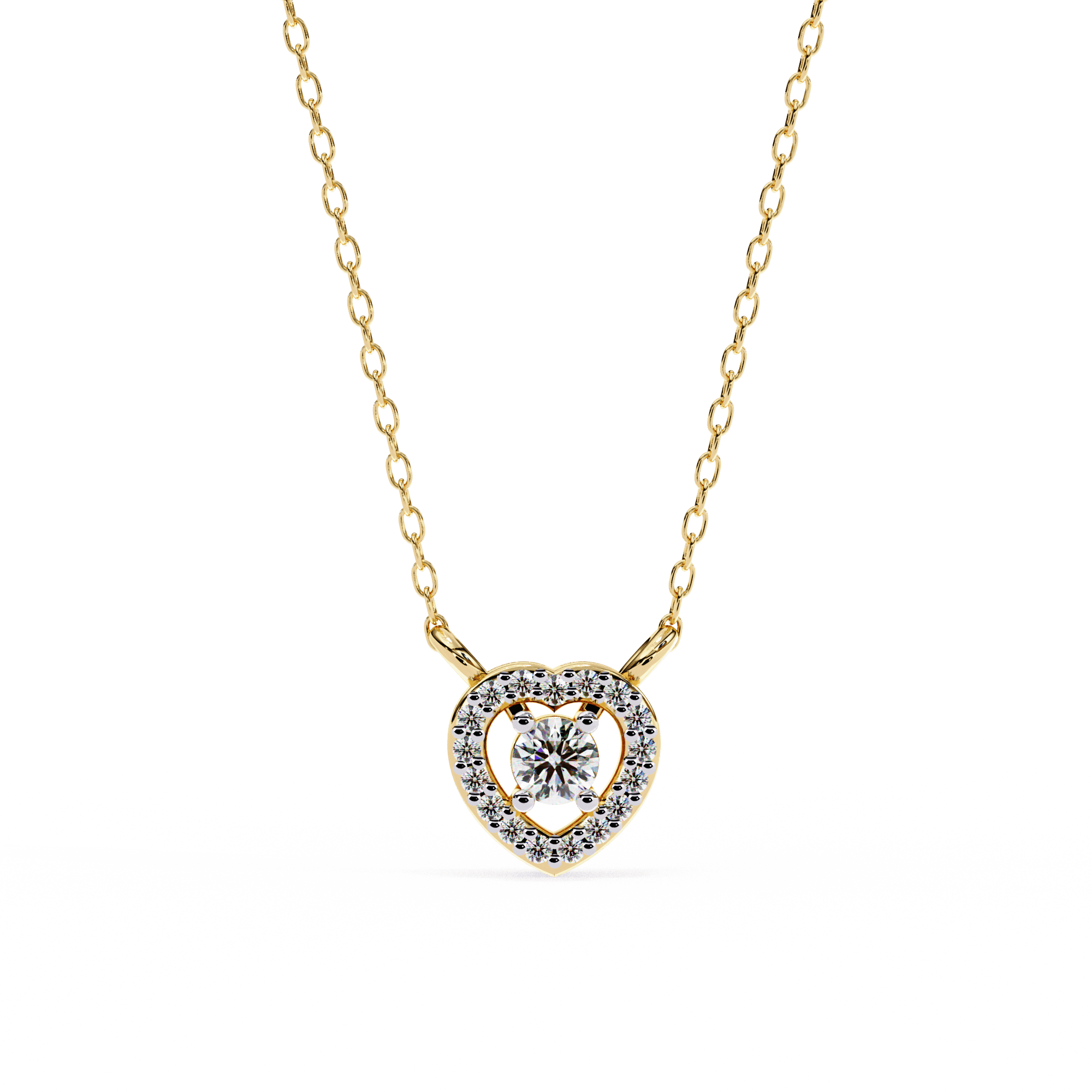 Hearty Spark Diamond Pendant