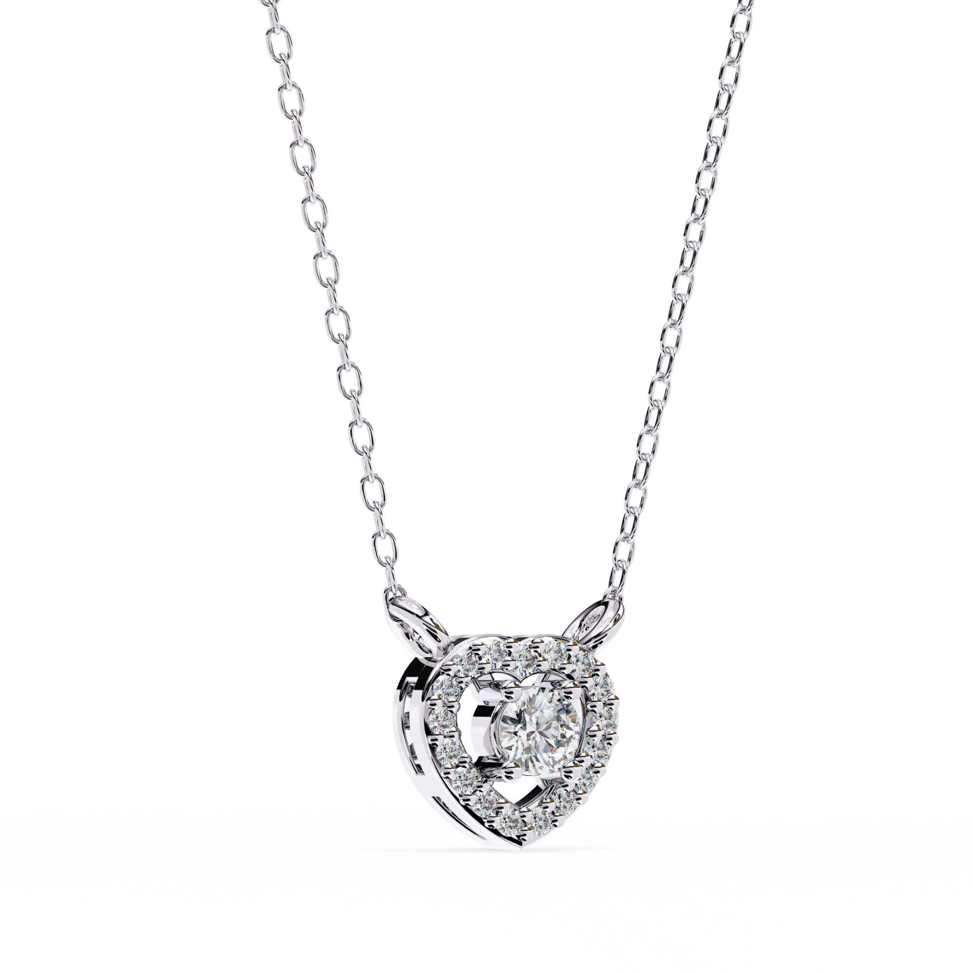 Hearty Spark Diamond Pendant