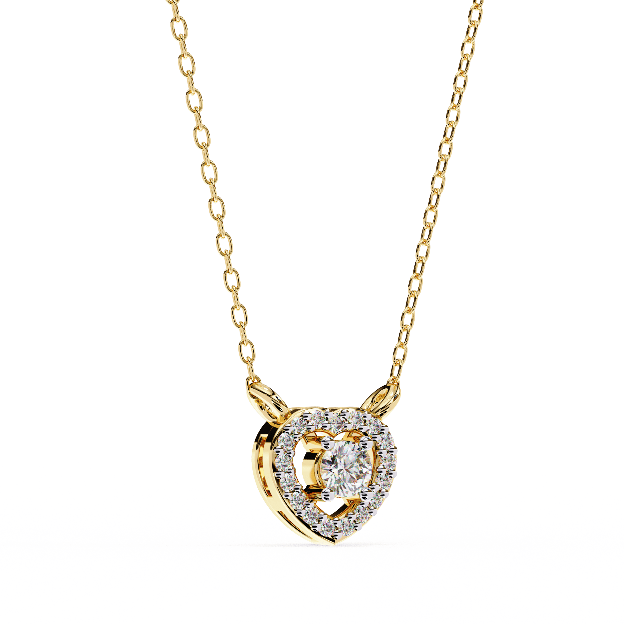 Hearty Spark Diamond Pendant