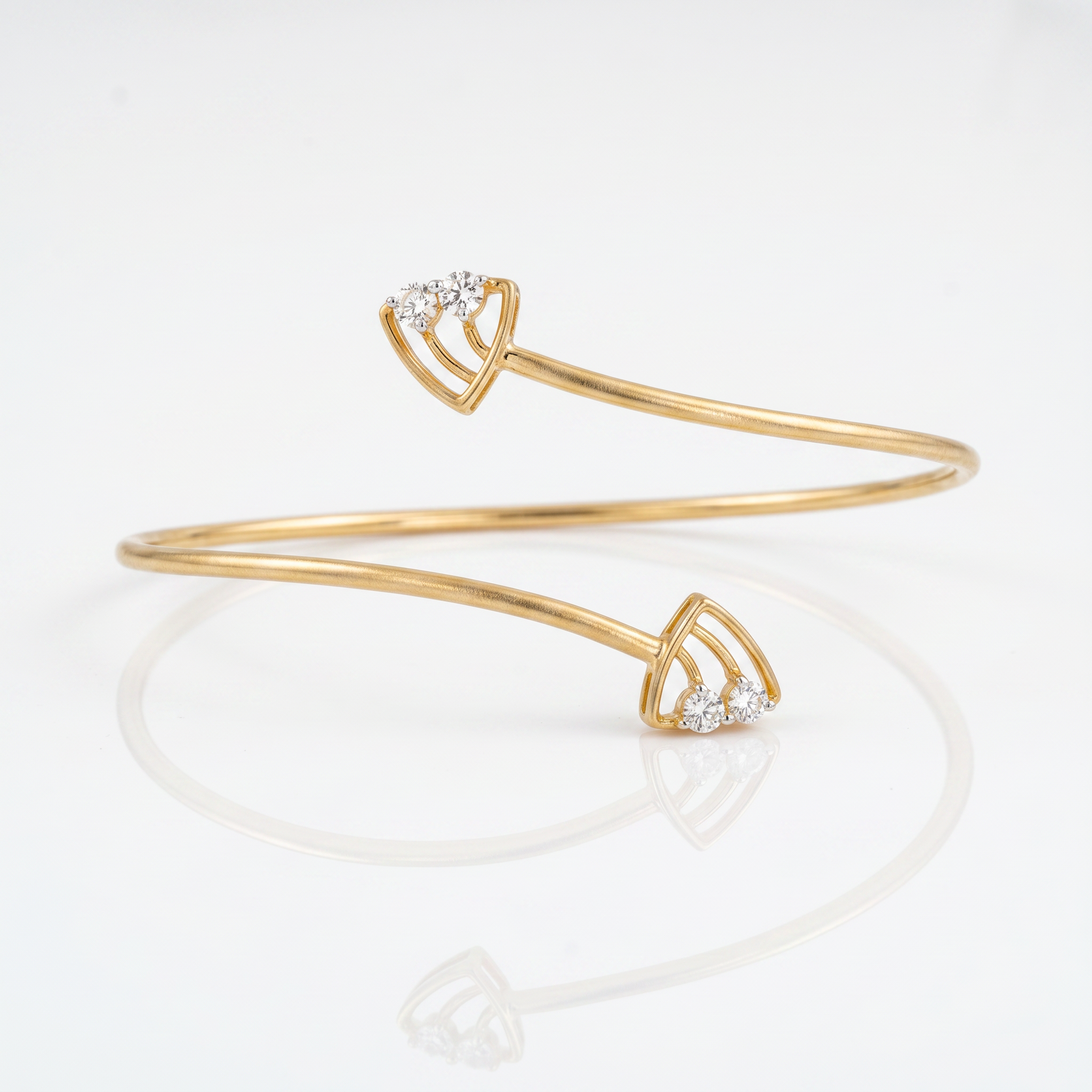 Arc Diamond Open Cuff Bracelet