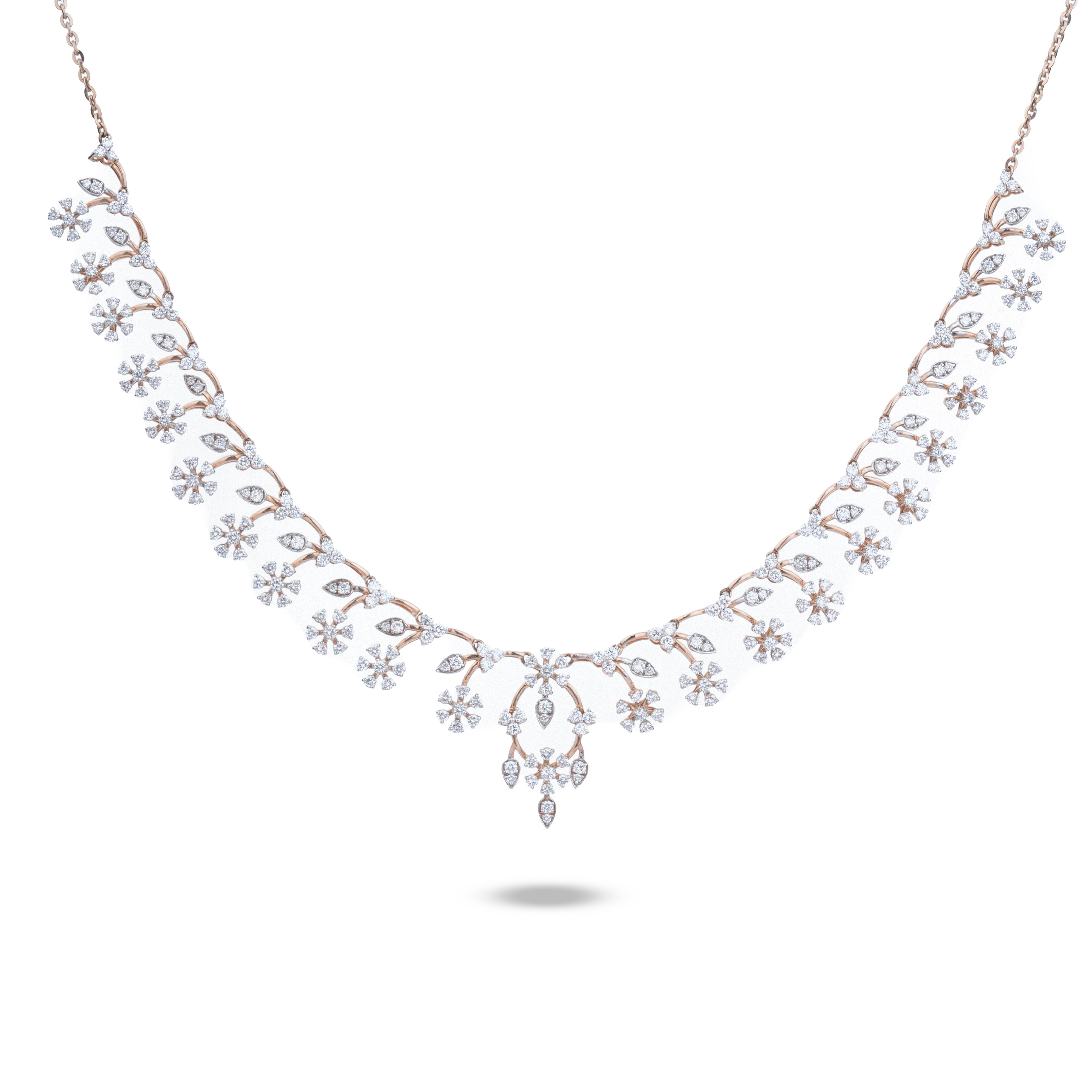 Crescent Fringe Lab-Grown Diamond Necklace