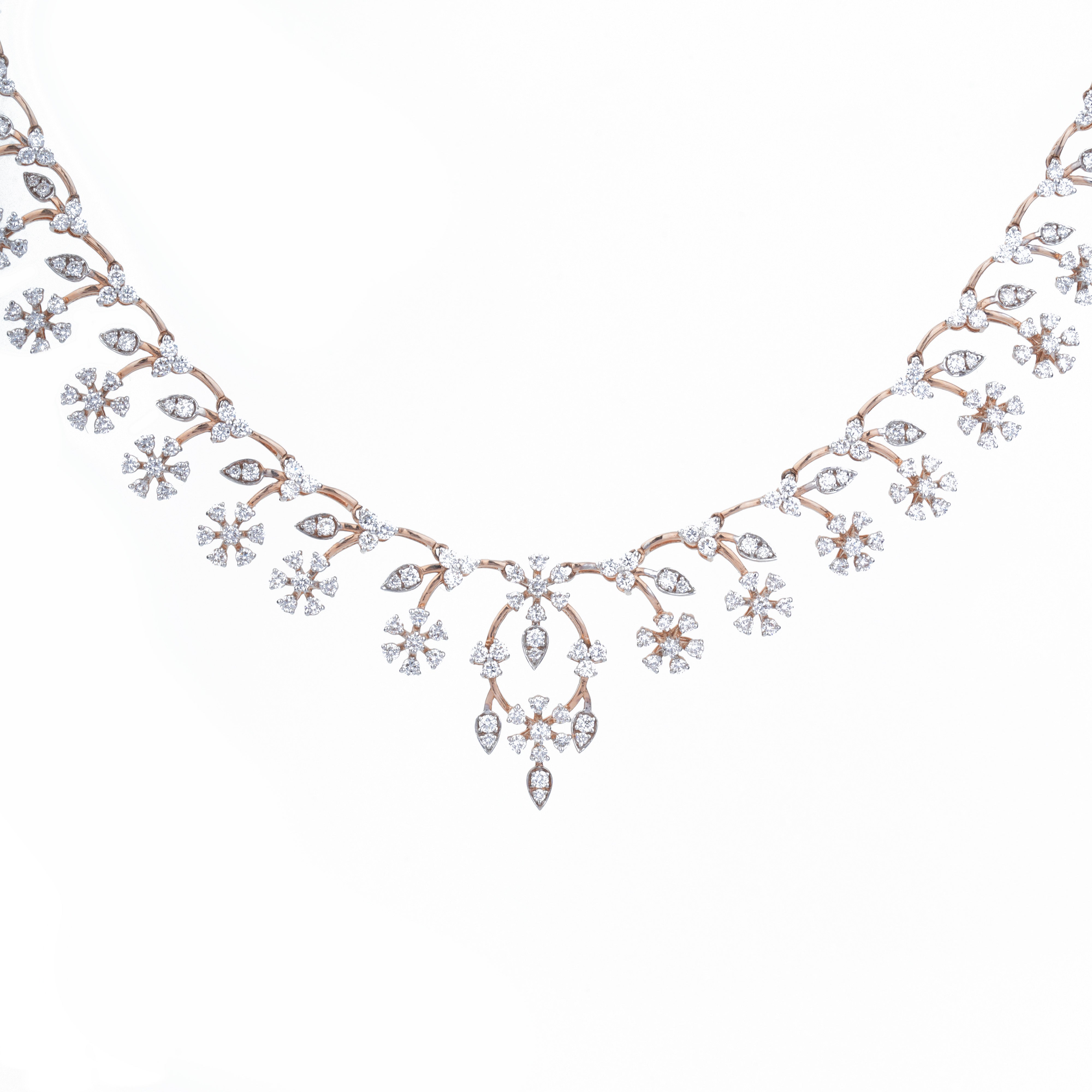 Crescent Fringe Lab-Grown Diamond Necklace