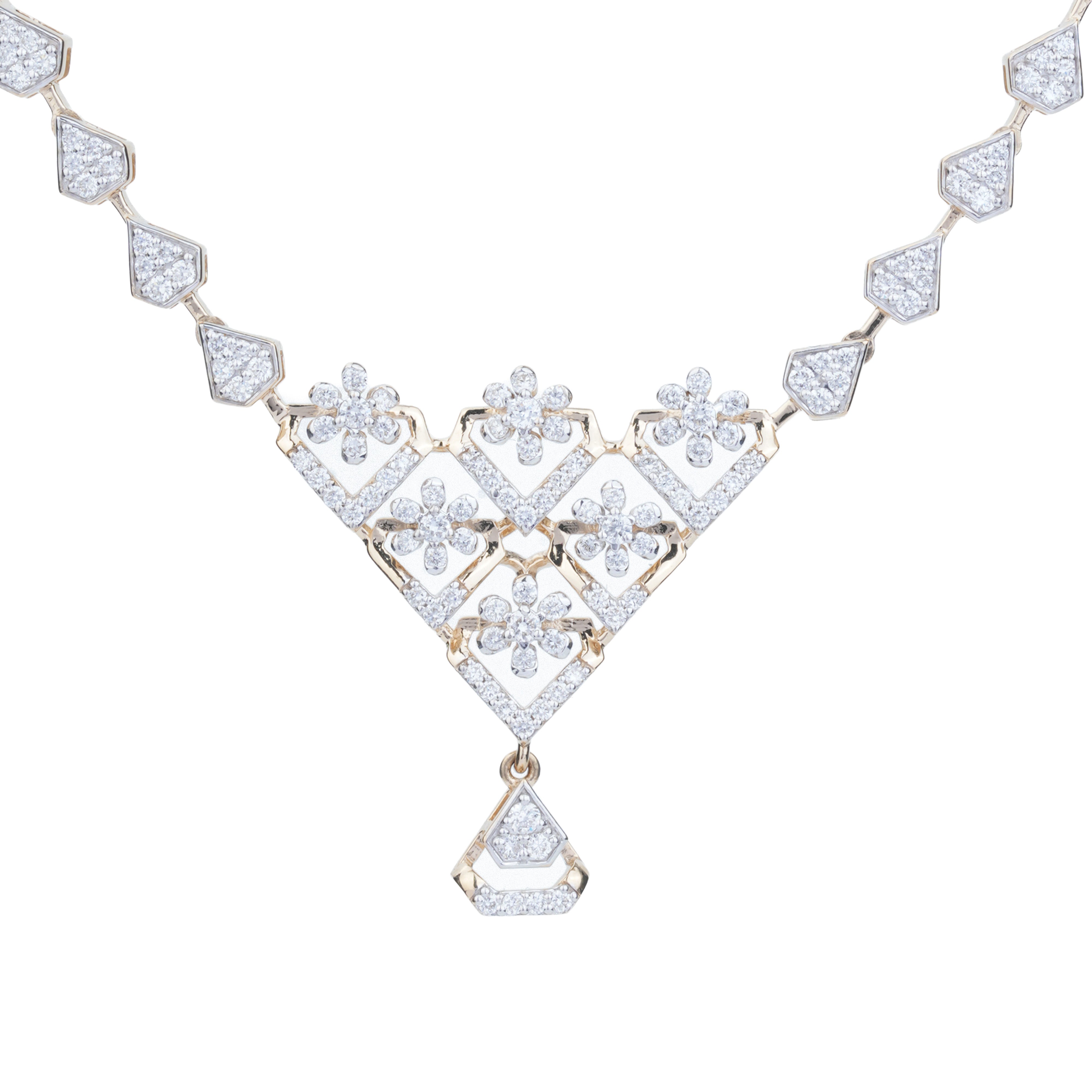 Geometric Diamond Necklace