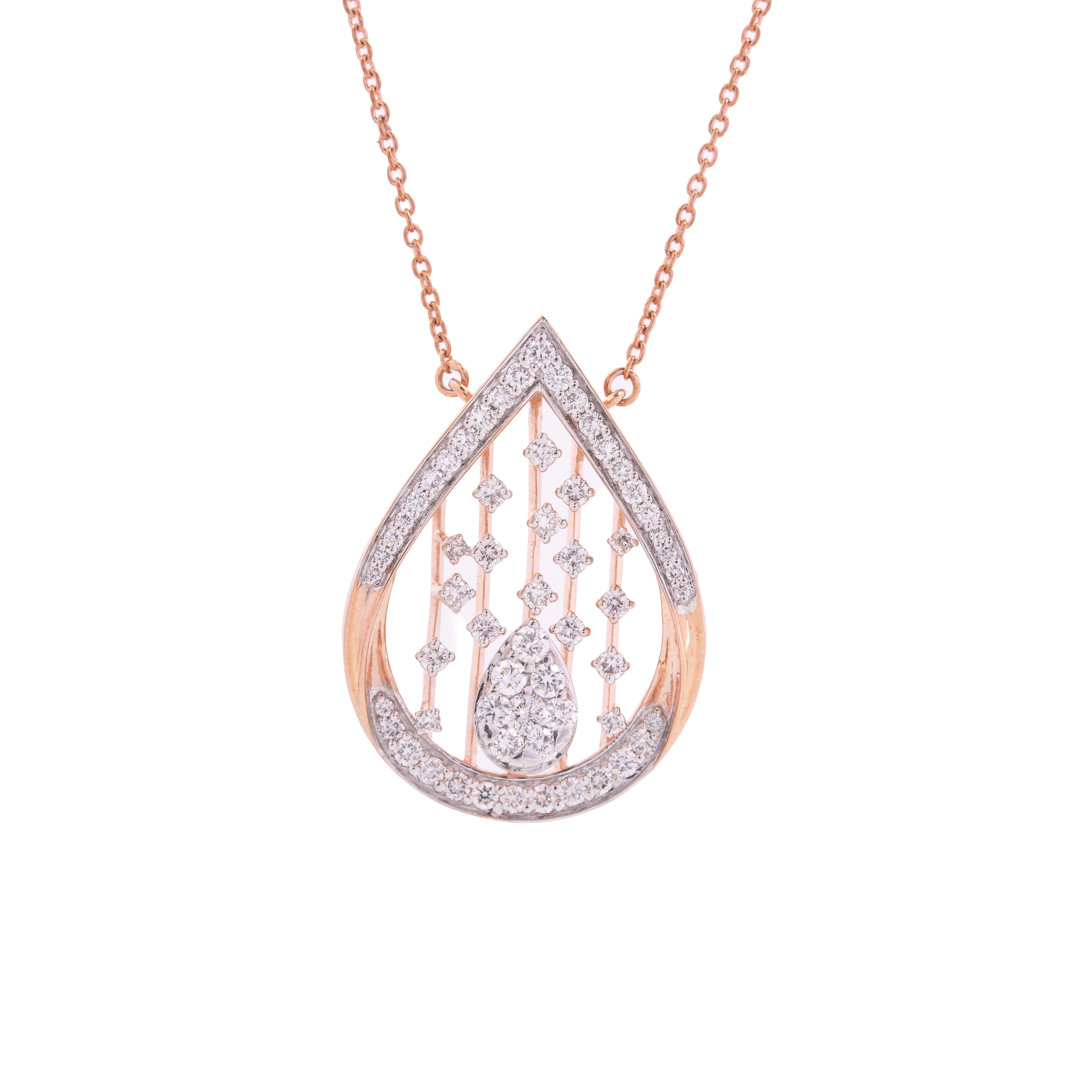 Aurora Diamond Teardrop Pendant
