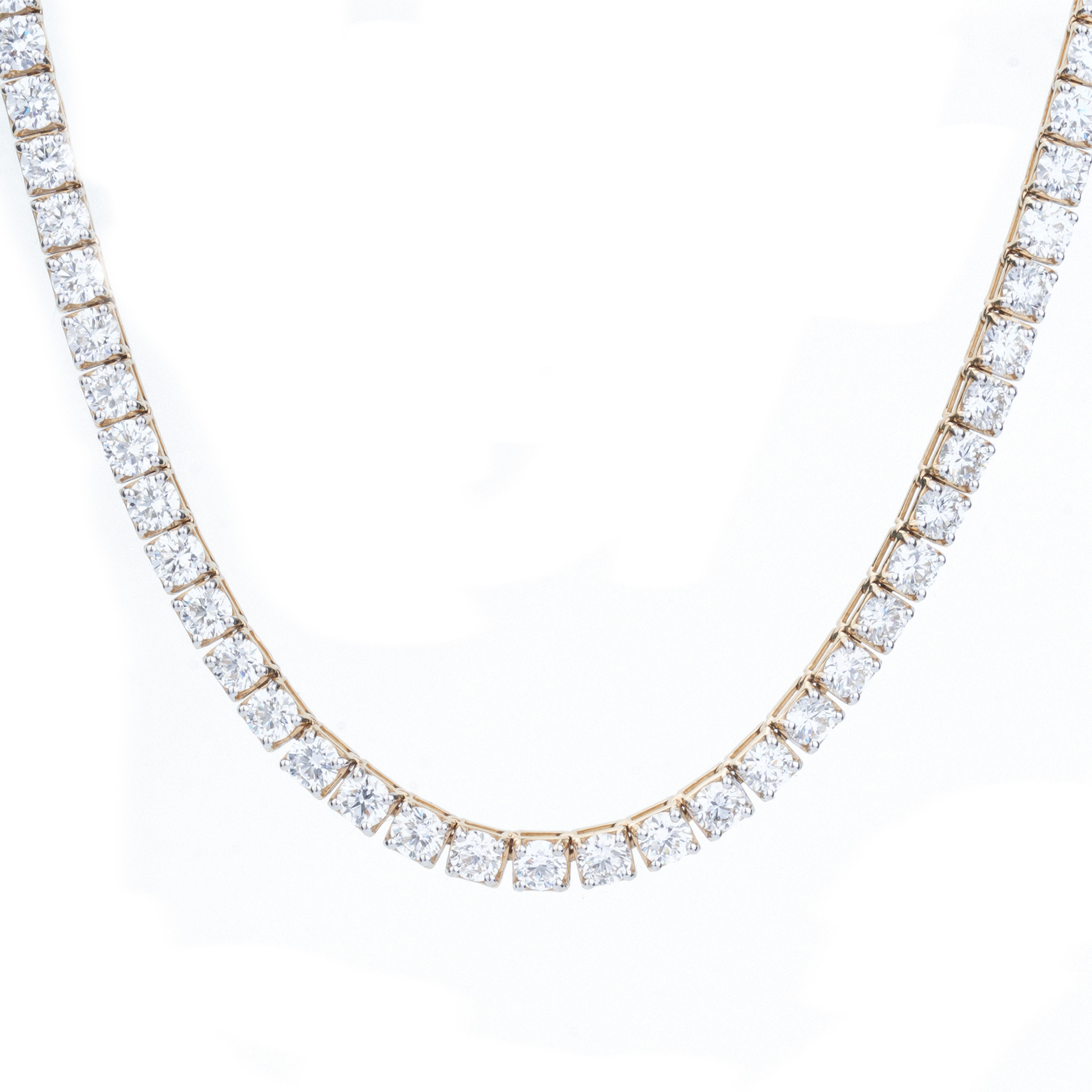 Classic Round Diamond Tennis Necklace