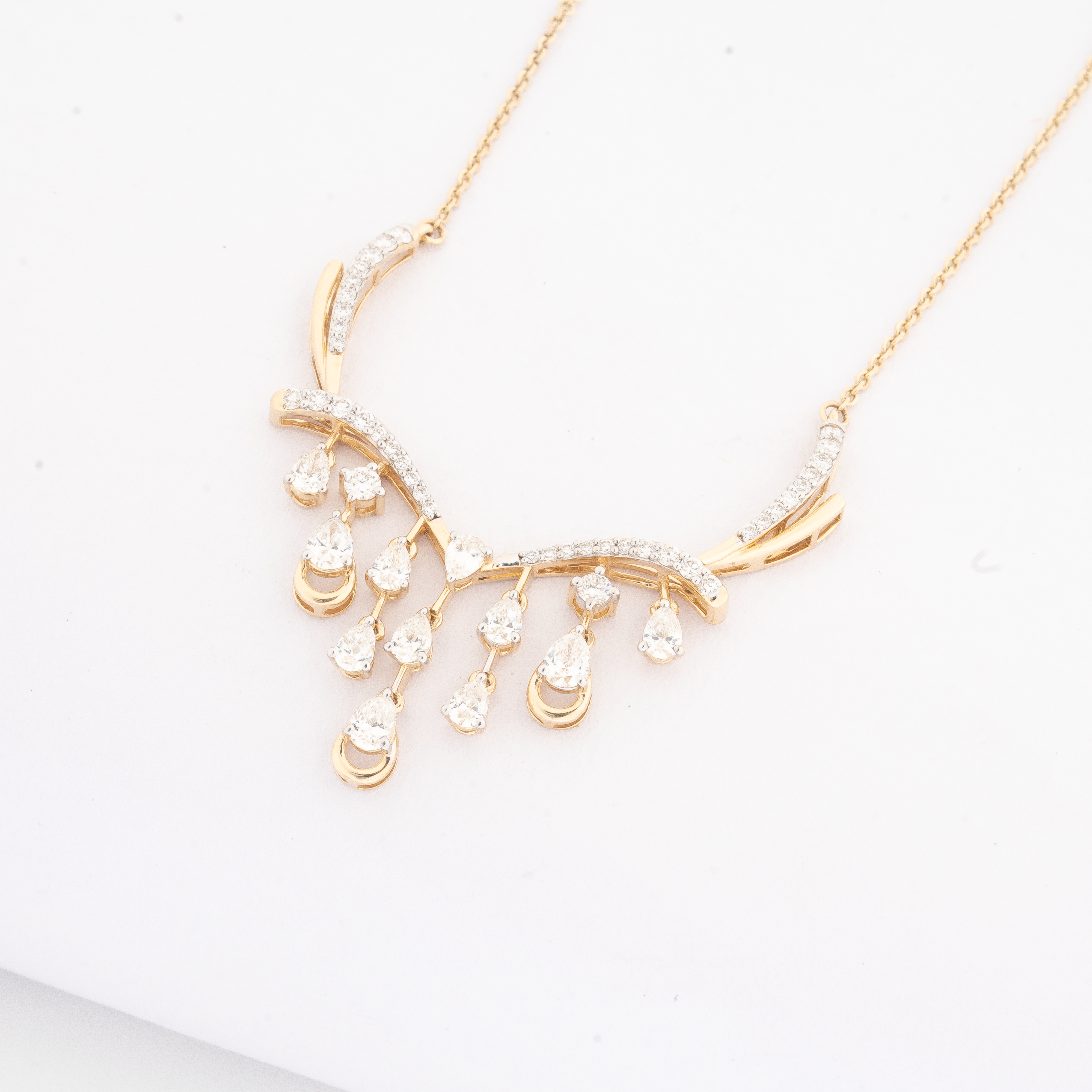 Diamond Dewdrop Pendant Necklace