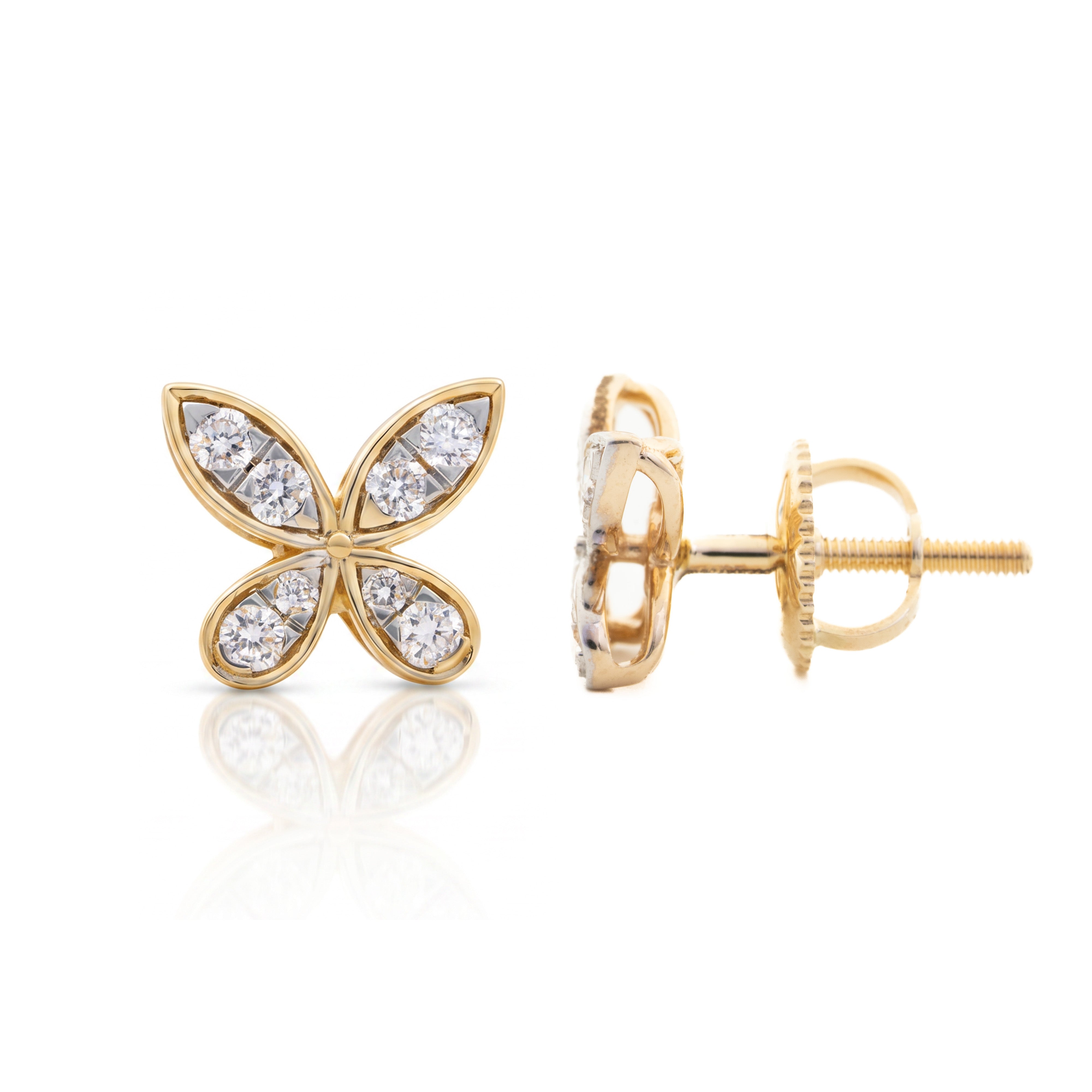 Papillon Lab Grown Diamond Stud Earrings