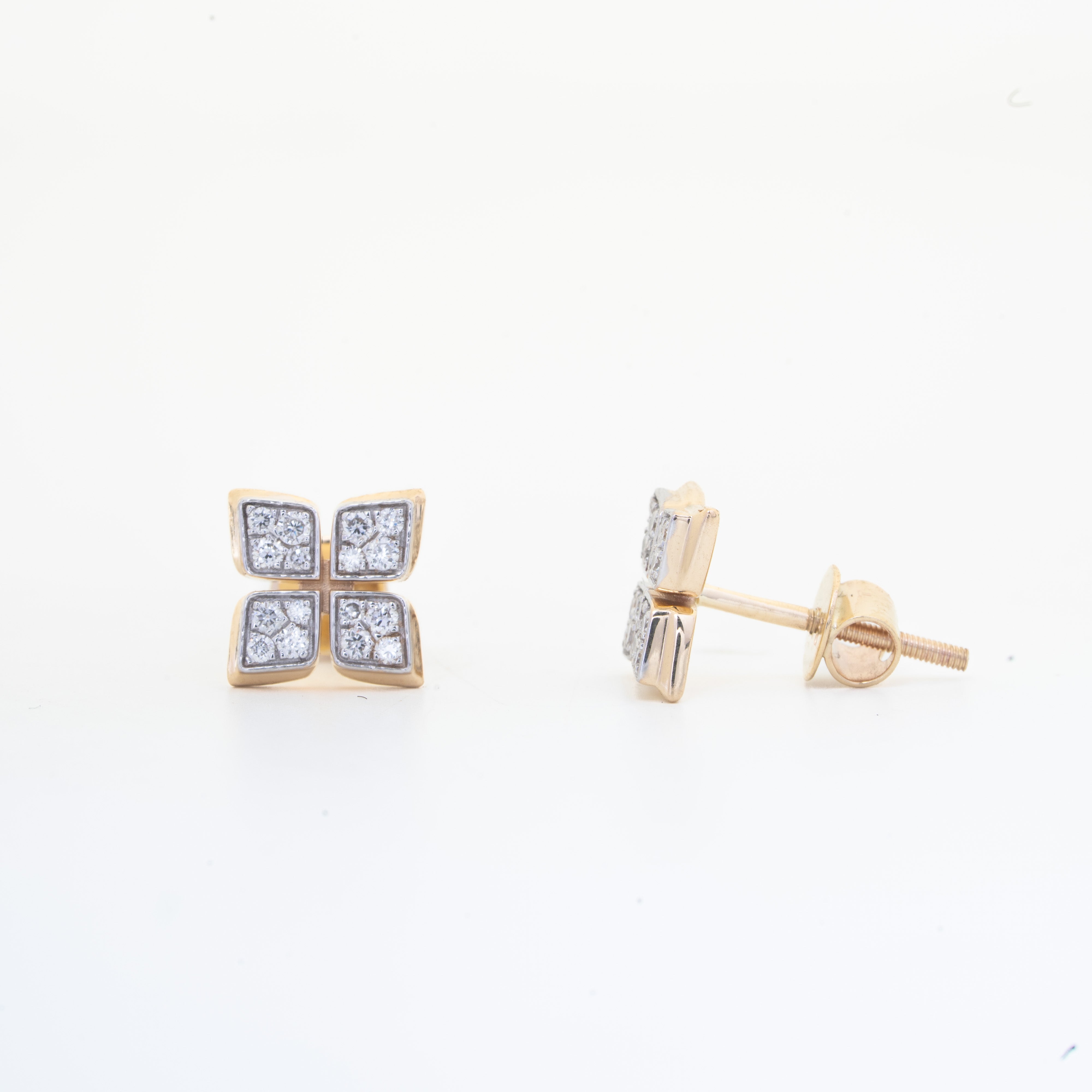 Butterfly Cluster Diamond Stud Earrings