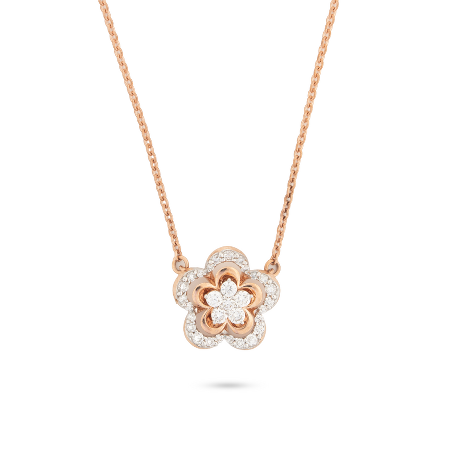 Clover Diamond Pendant Necklace