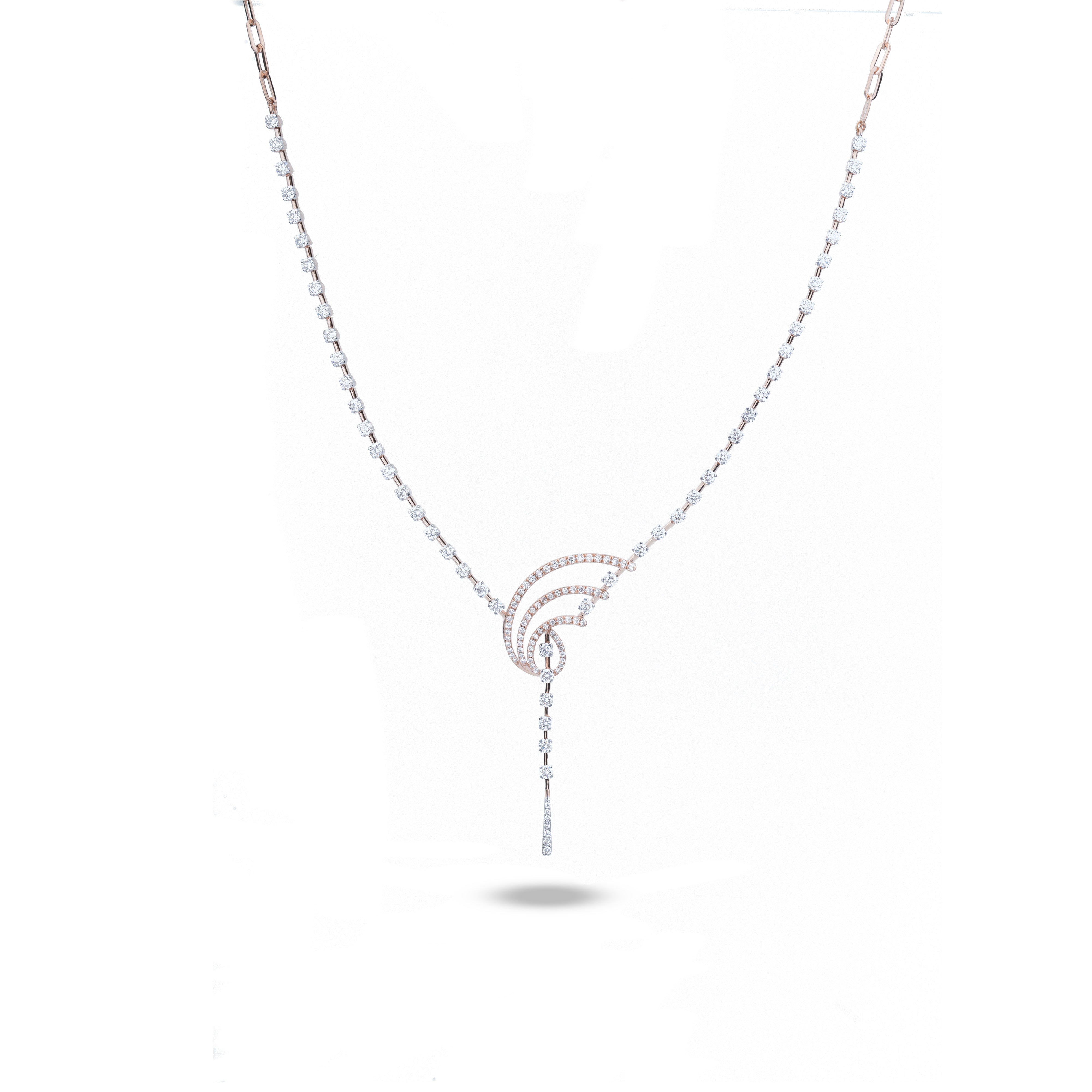 Swirl Diamond Necklace