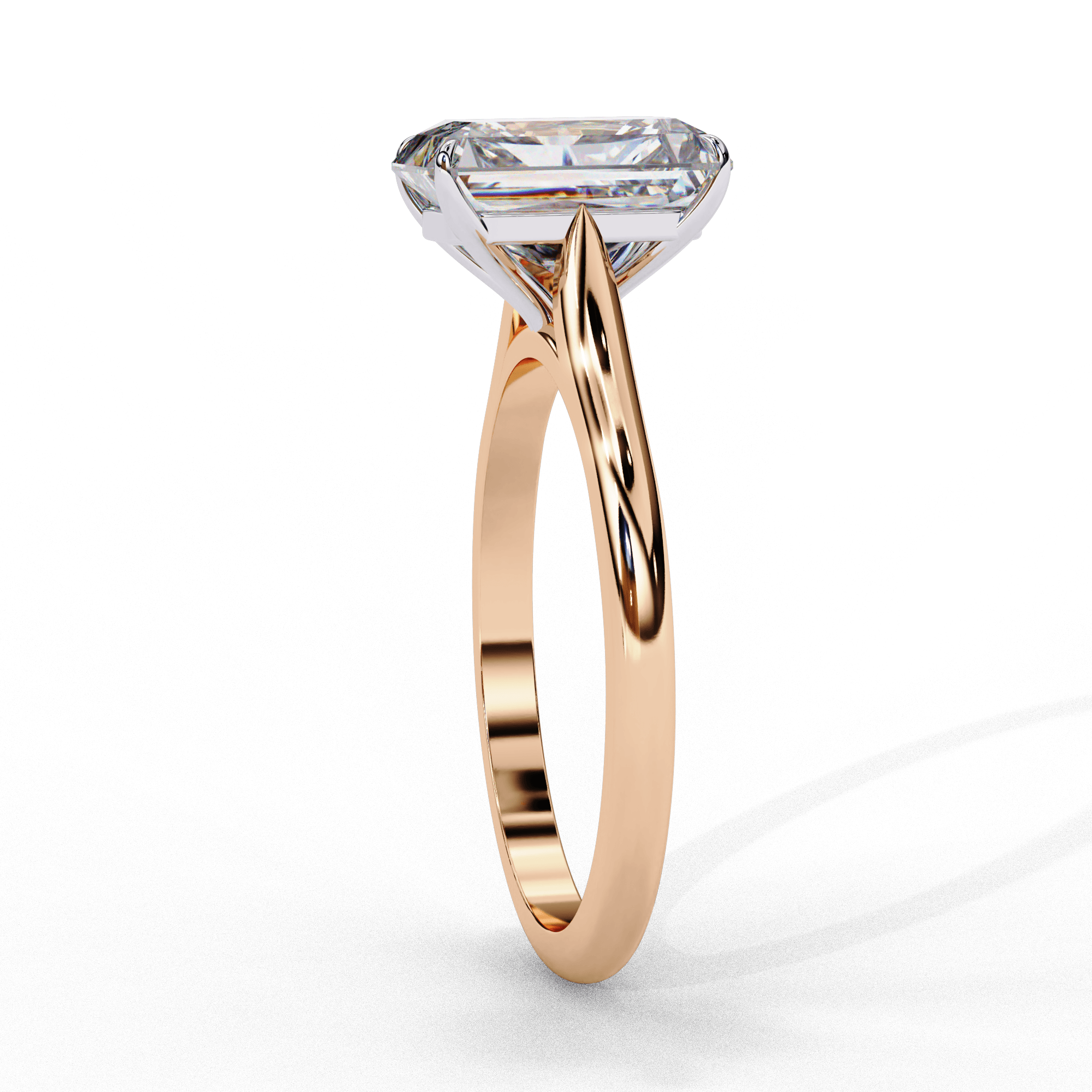 50 Cent Cushion Cut Solitaire Diamond Ring in 18KT Yellow Gold