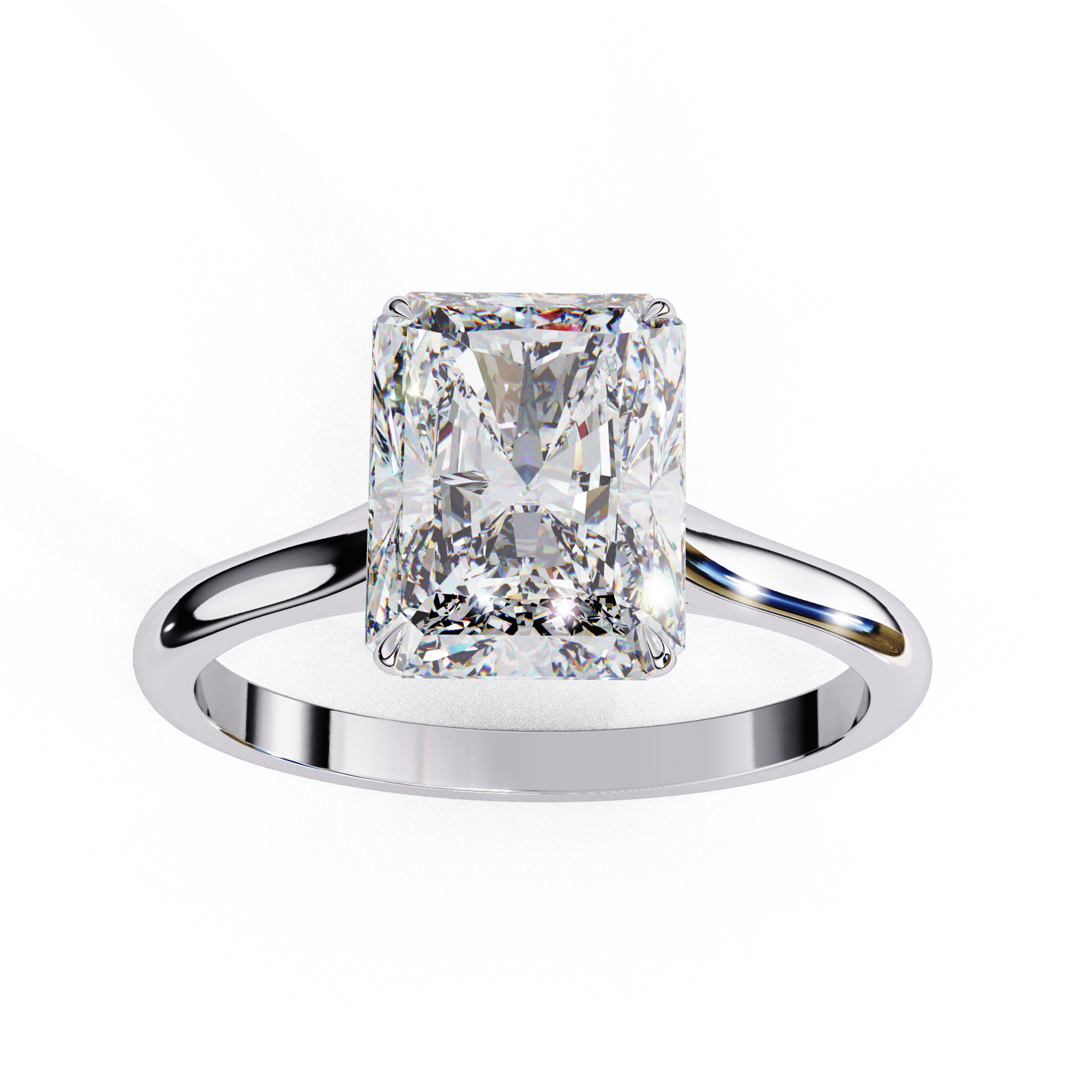 50 cents cushion solitaire ring
